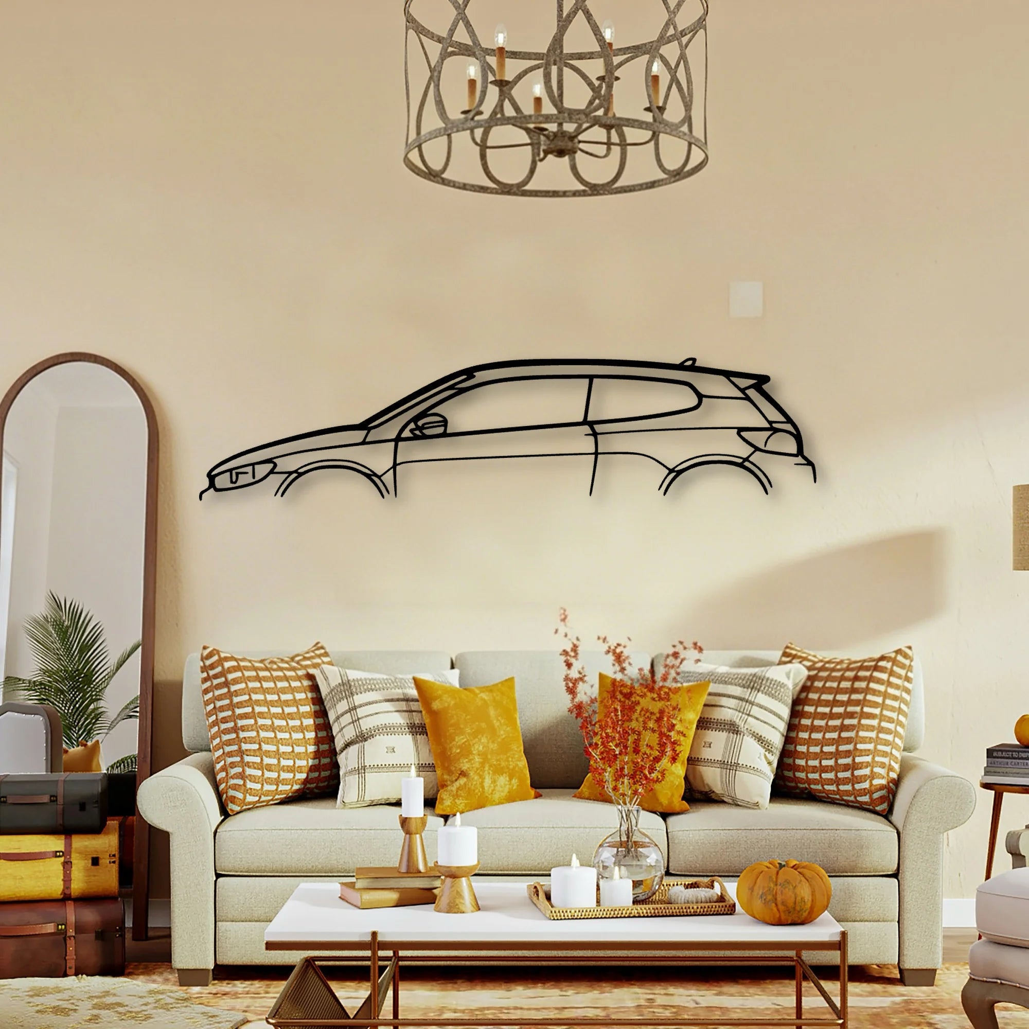 Scirocco 2008 Classic Silhouette Metal Wall Art - Tinvibe
