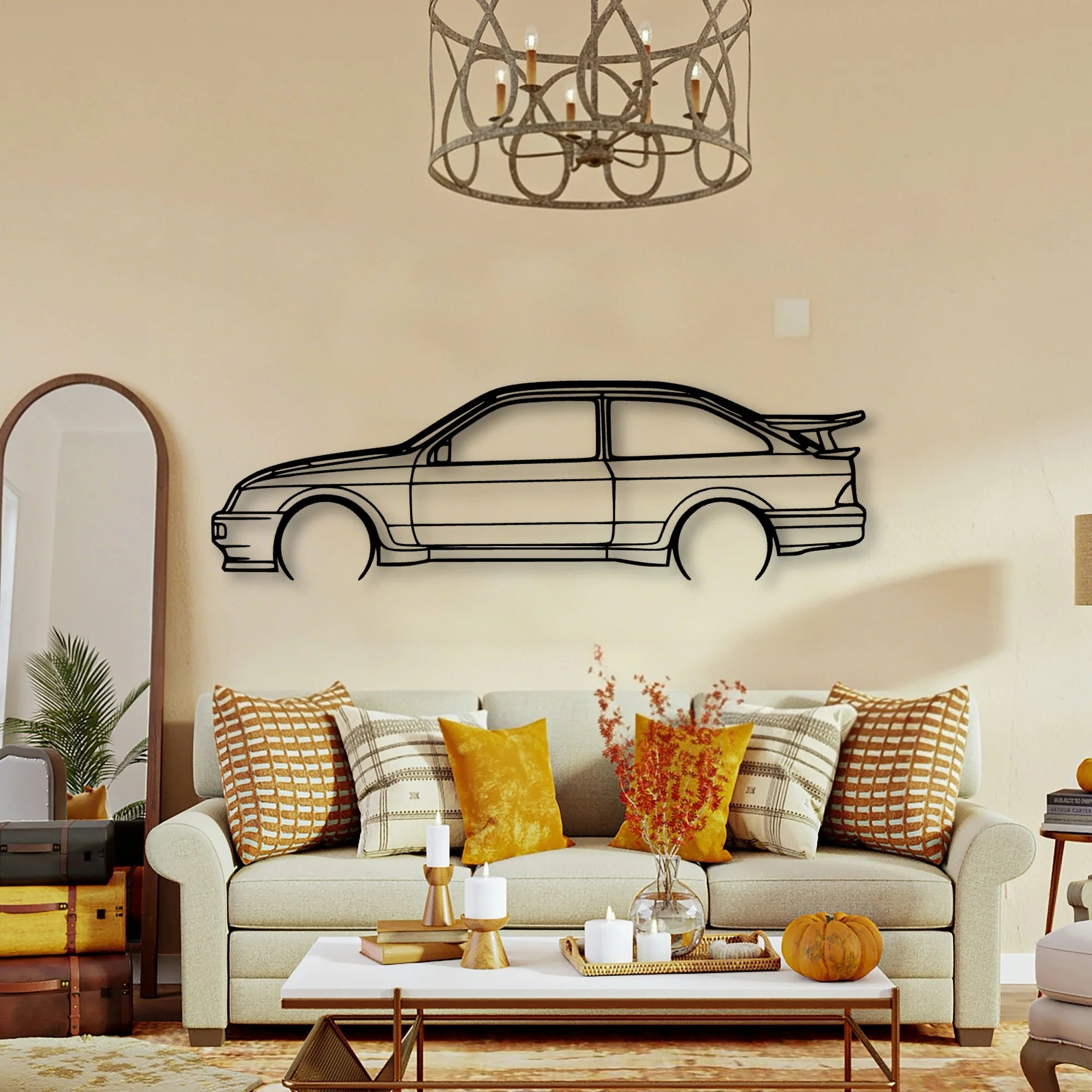 Sierra RS500 1987 Classic Silhouette Metal Wall Art - Tinvibe