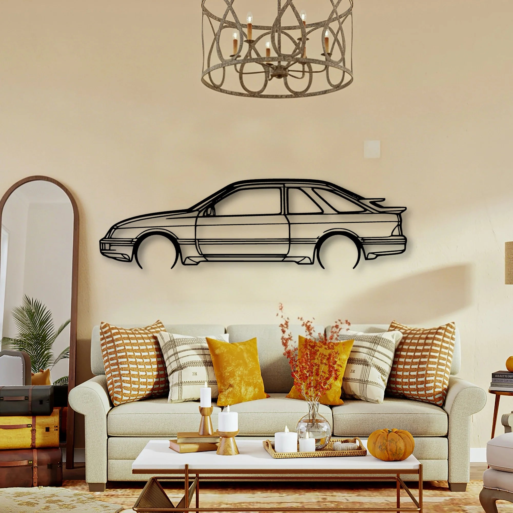 Sierra XR4I 1983 Classic Silhouette Metal Wall Art - Tinvibe