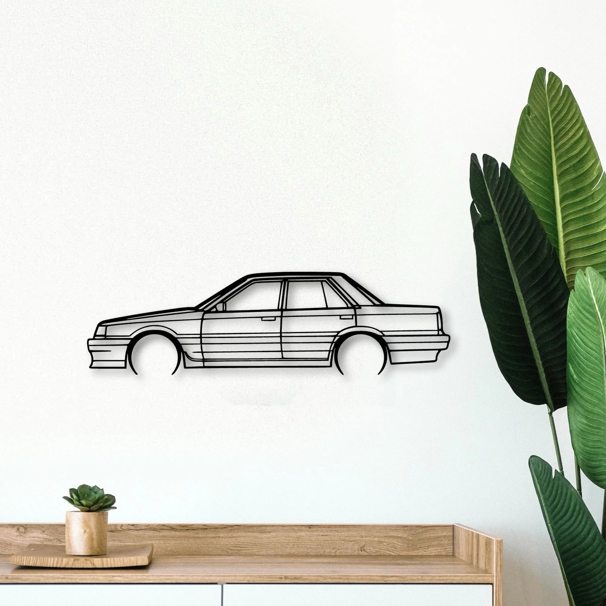 Skyline R31 1989 Classic Silhouette Metal Wall Art - Tinvibe
