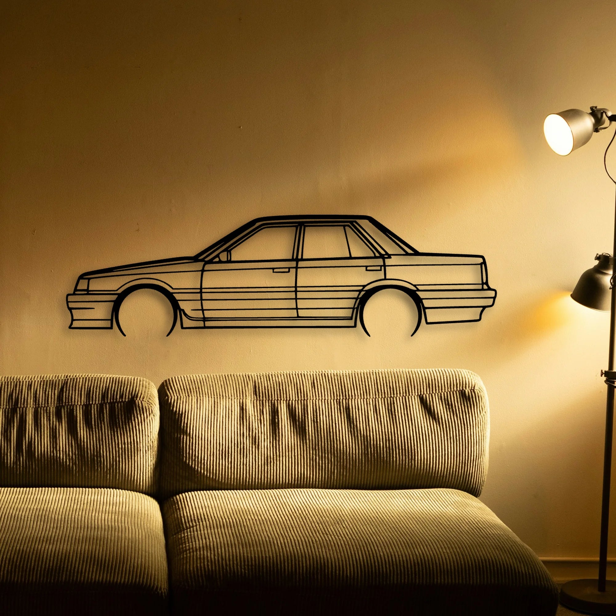 Skyline R31 1989 Classic Silhouette Metal Wall Art - Tinvibe