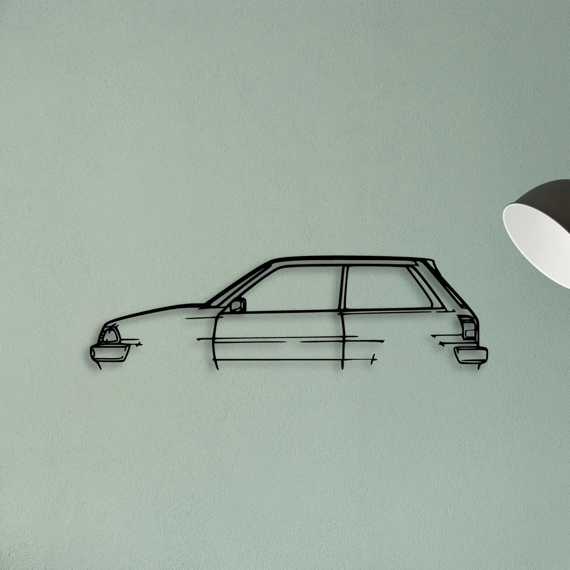Starlet 1988 EP71 Classic Silhouette Metal Wall Art - Tinvibe