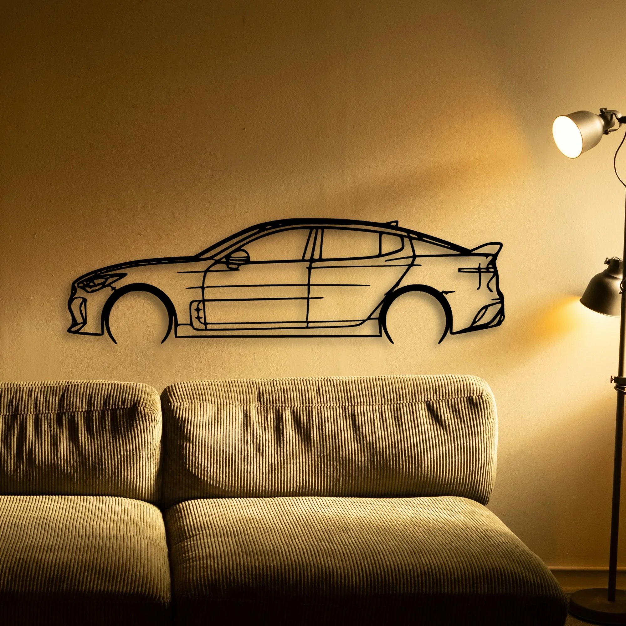 Stinger GT2 2022 Classic Silhouette Metal Wall Art - Tinvibe