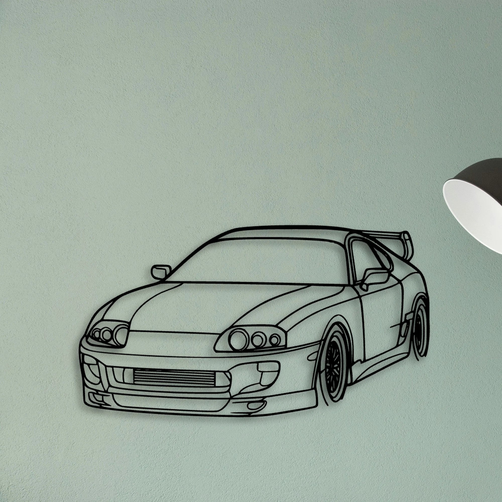 Supra 1994 Angle Classic Silhouette Metal Wall Art - Tinvibe