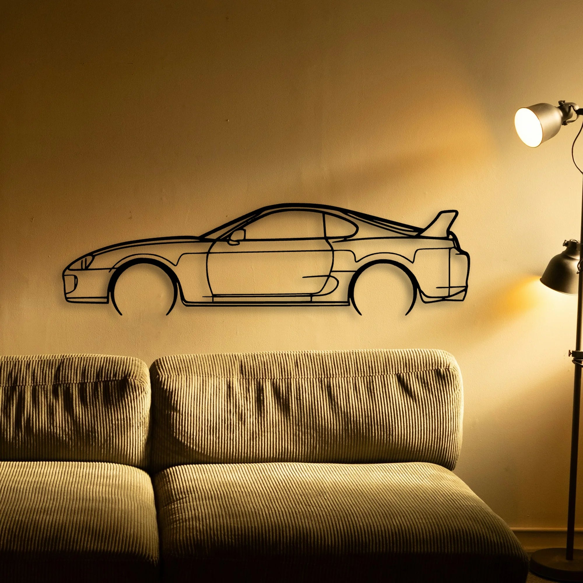 Supra MK4 1993 Classic Silhouette Metal Wall Art - Tinvibe