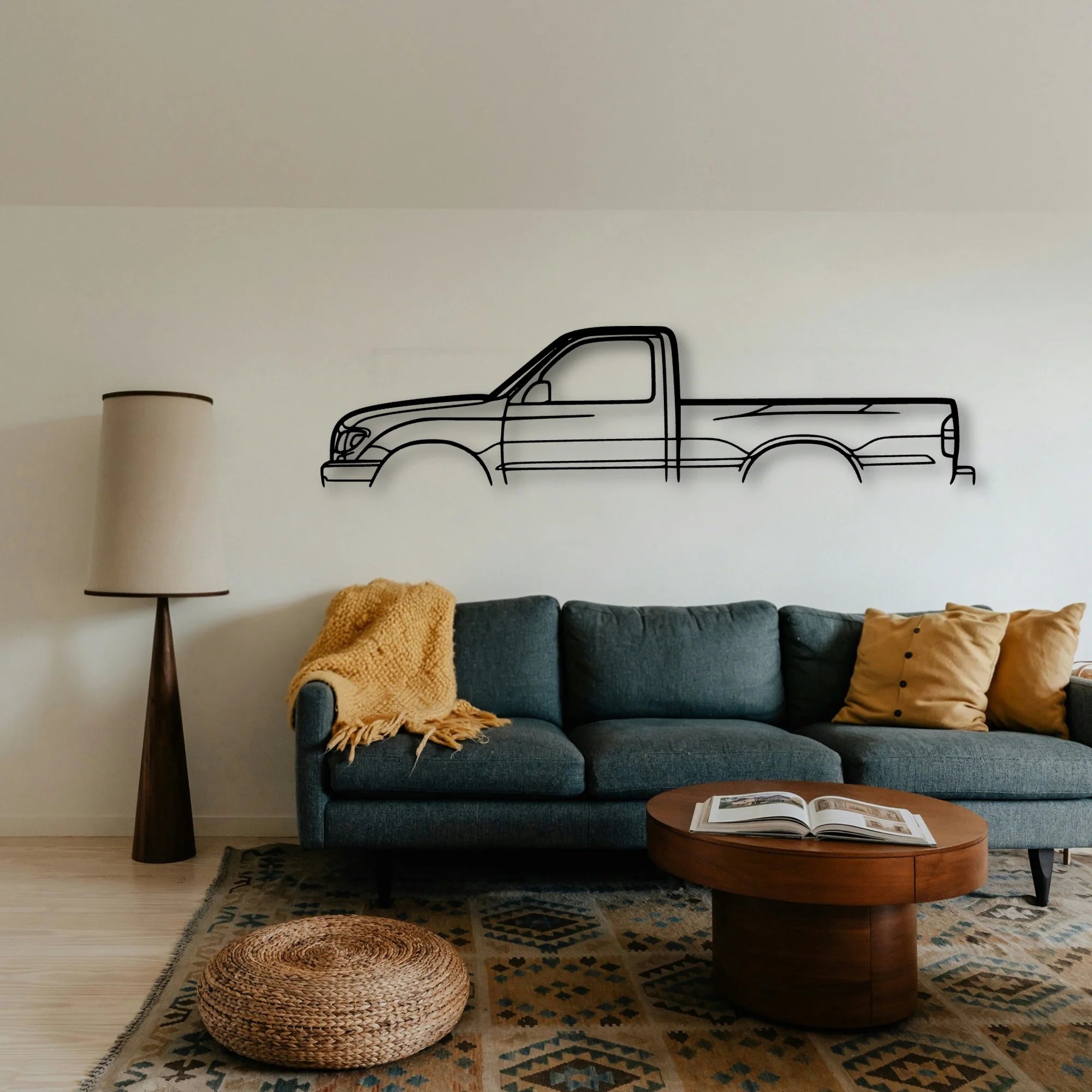 Tacoma 2002 Classic Silhouette Metal Wall Art - Tinvibe