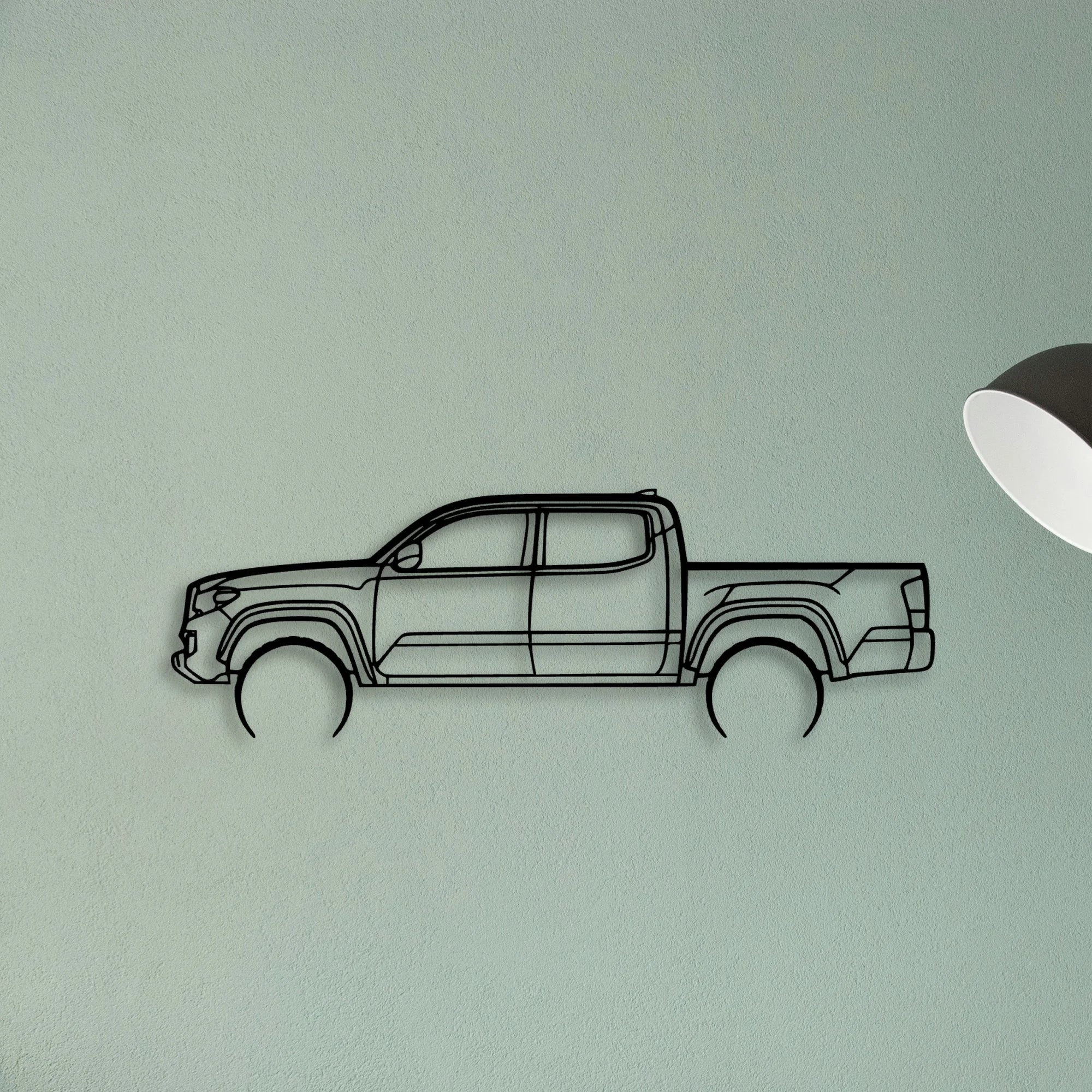 Tacoma Lunar Rock 2 Classic Silhouette Metal Wall Art - Tinvibe