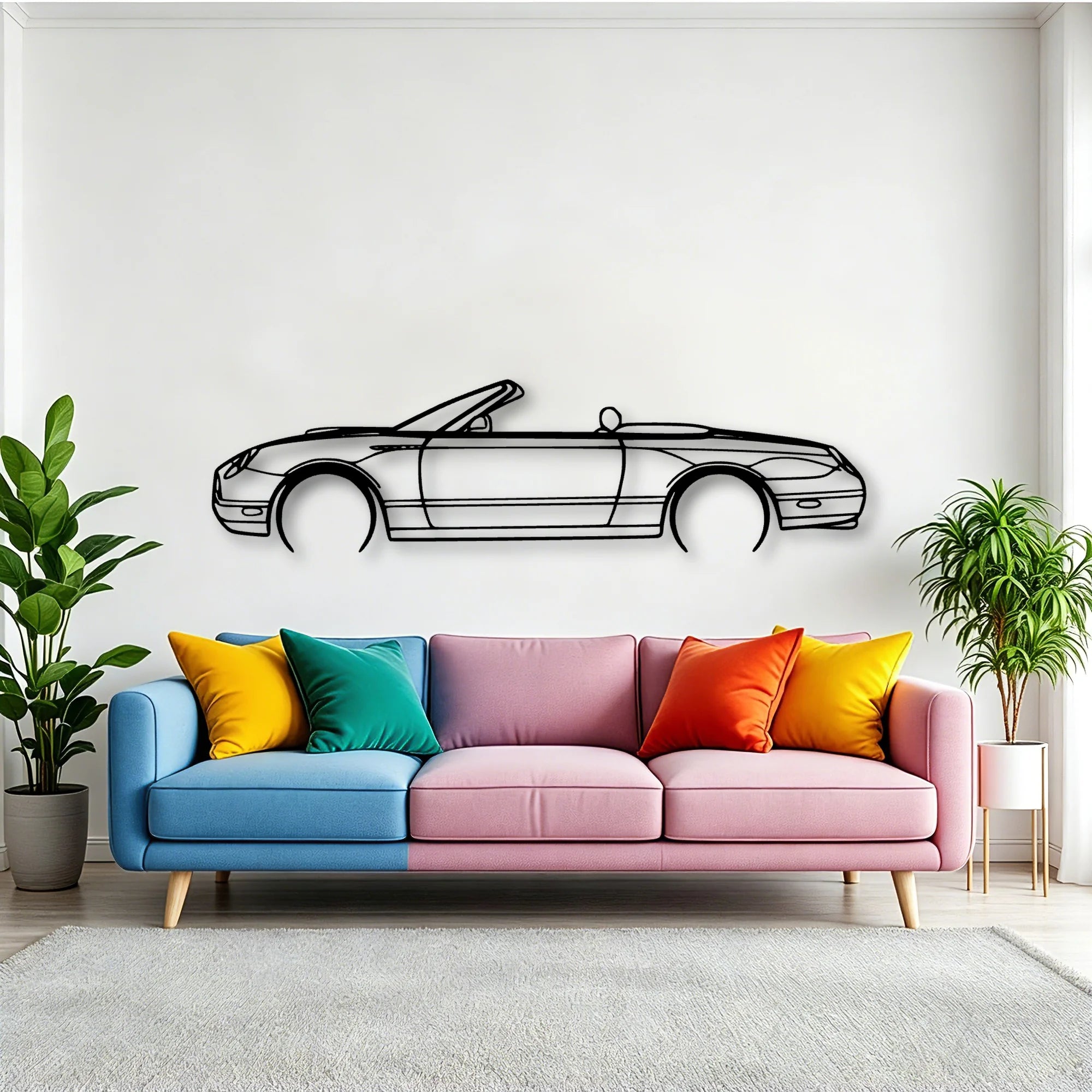 Thunderbird 2002 Classic Silhouette Metal Wall Art - Tinvibe