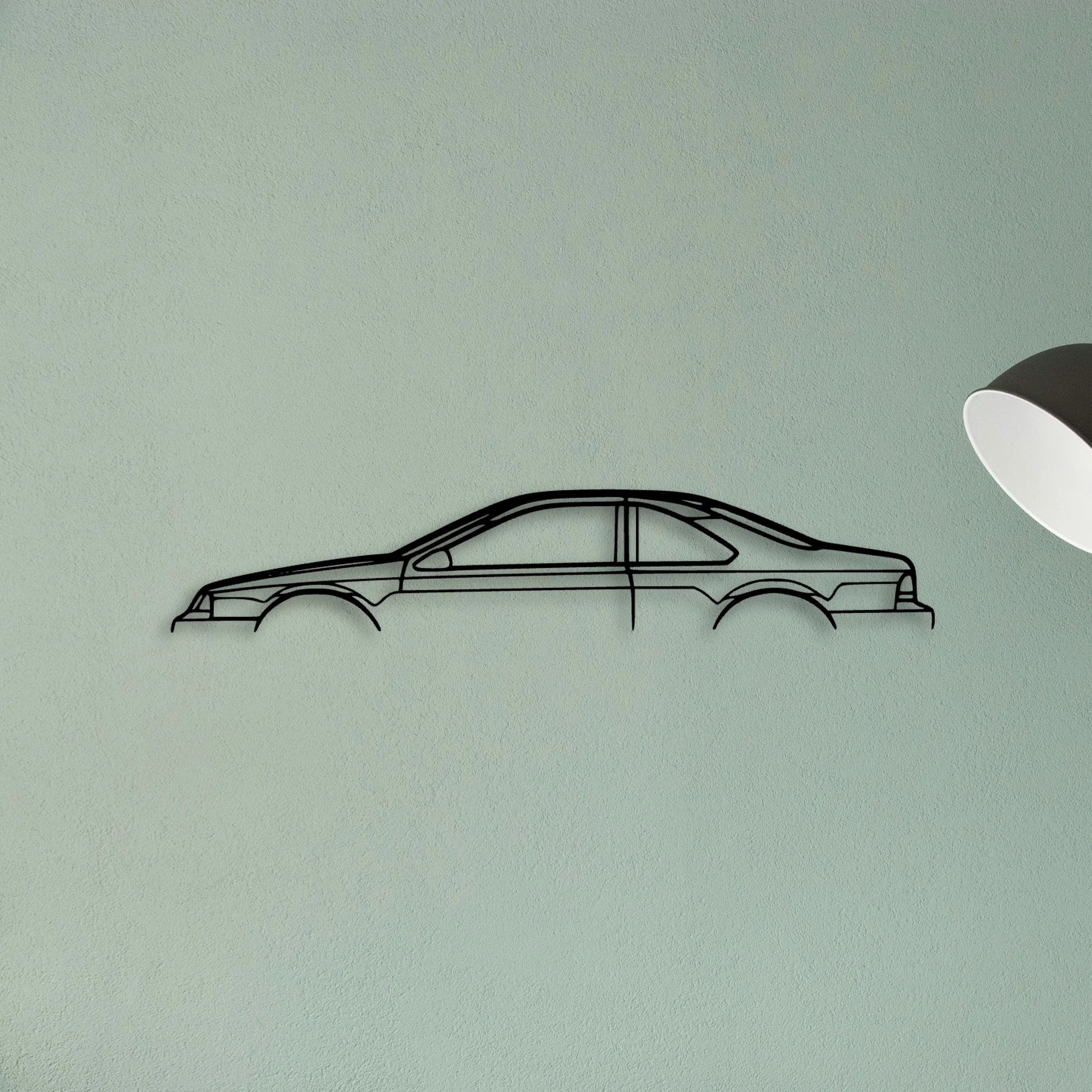 Thunderbird LX 1995 Classic Silhouette Metal Wall Art - Tinvibe