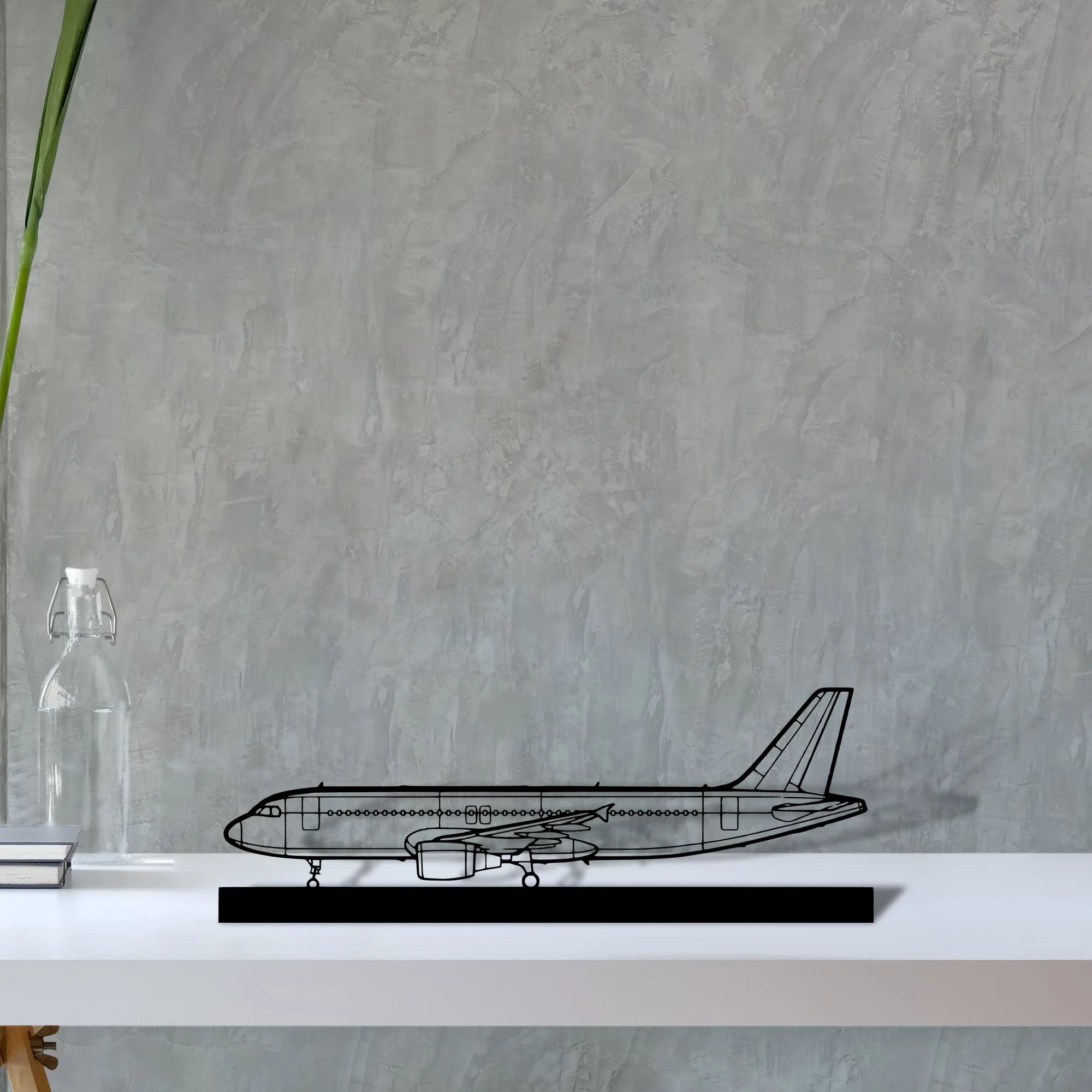 a320-cfm56-2 Silhouette Metal Art Stand - Tinvibe