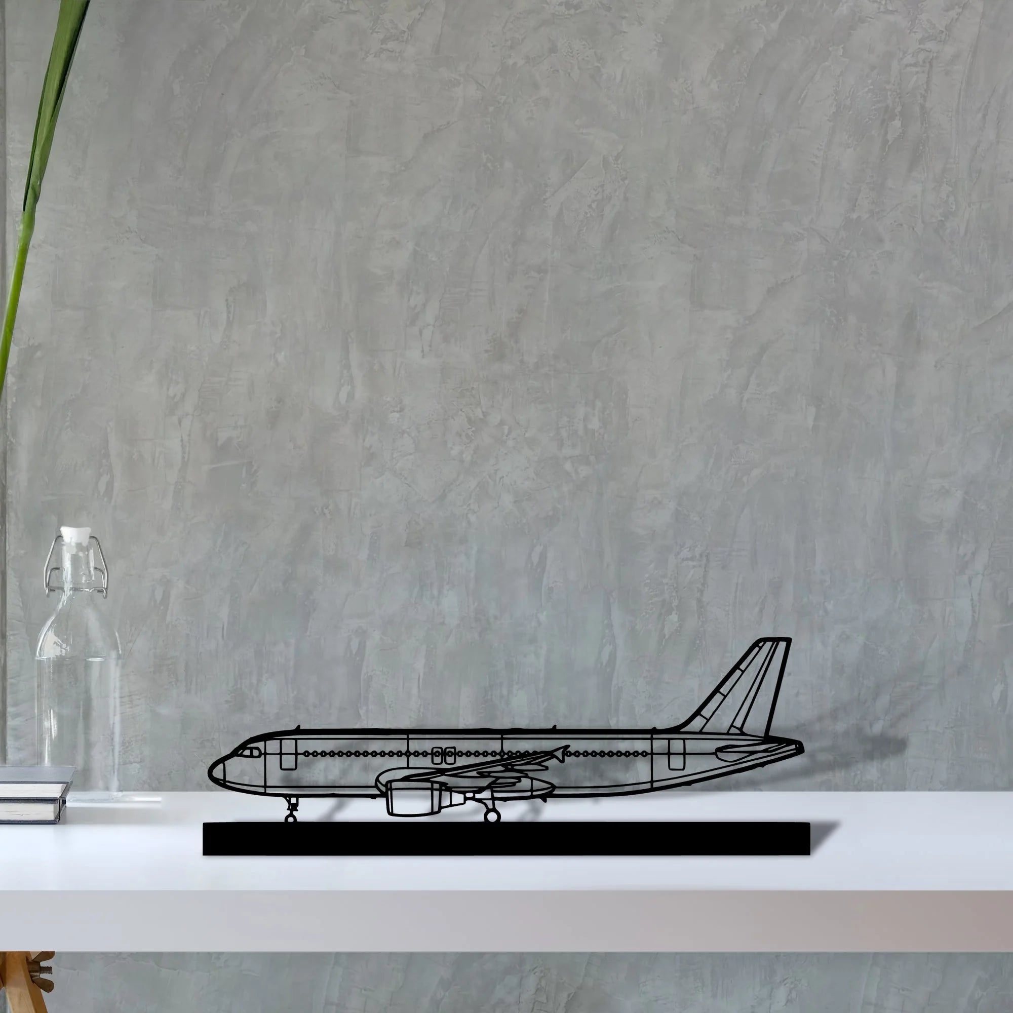 a320-cfm56 Silhouette Metal Art Stand - Tinvibe
