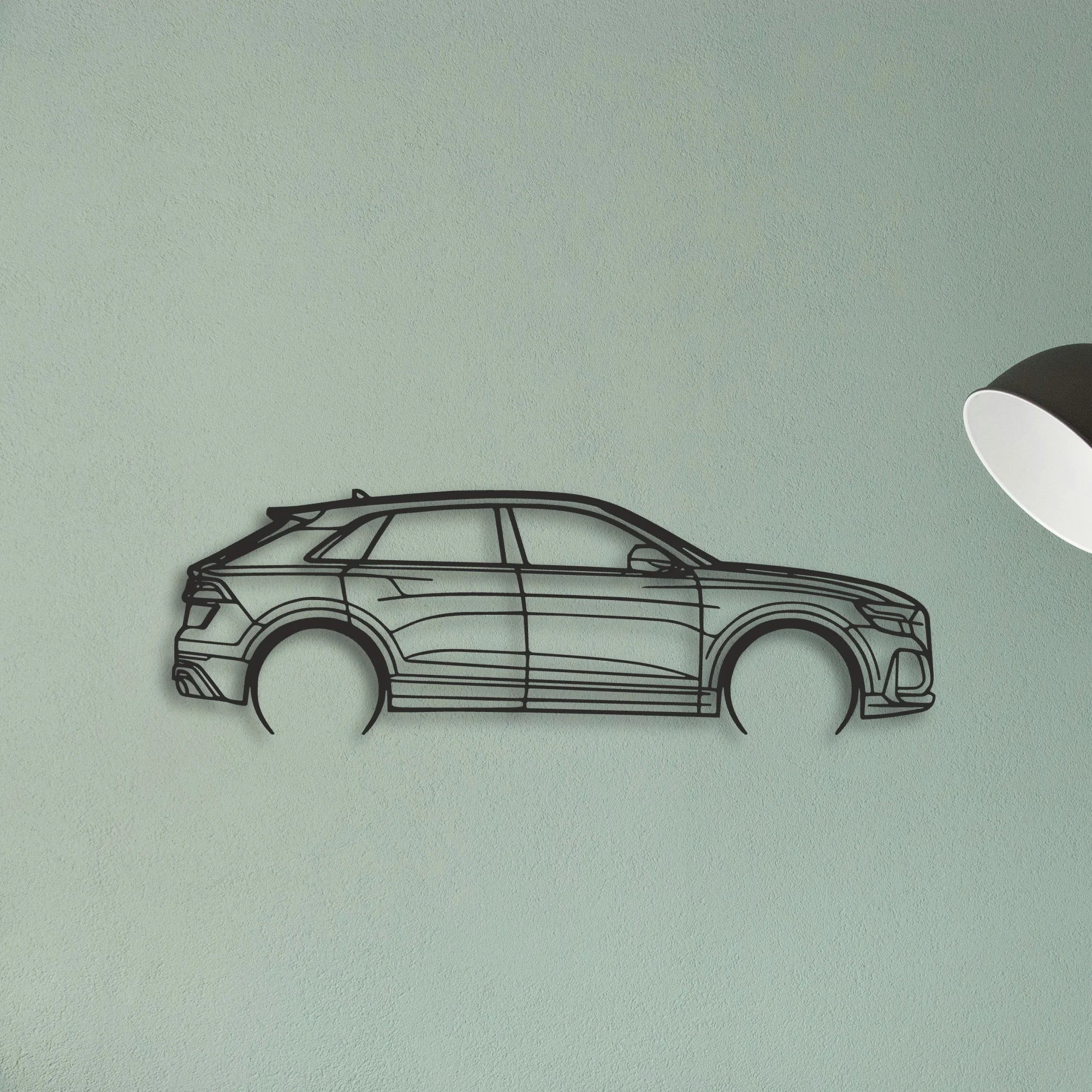 Audi Q8 Classic Silhouette Metal Wall Art - Tinvibe