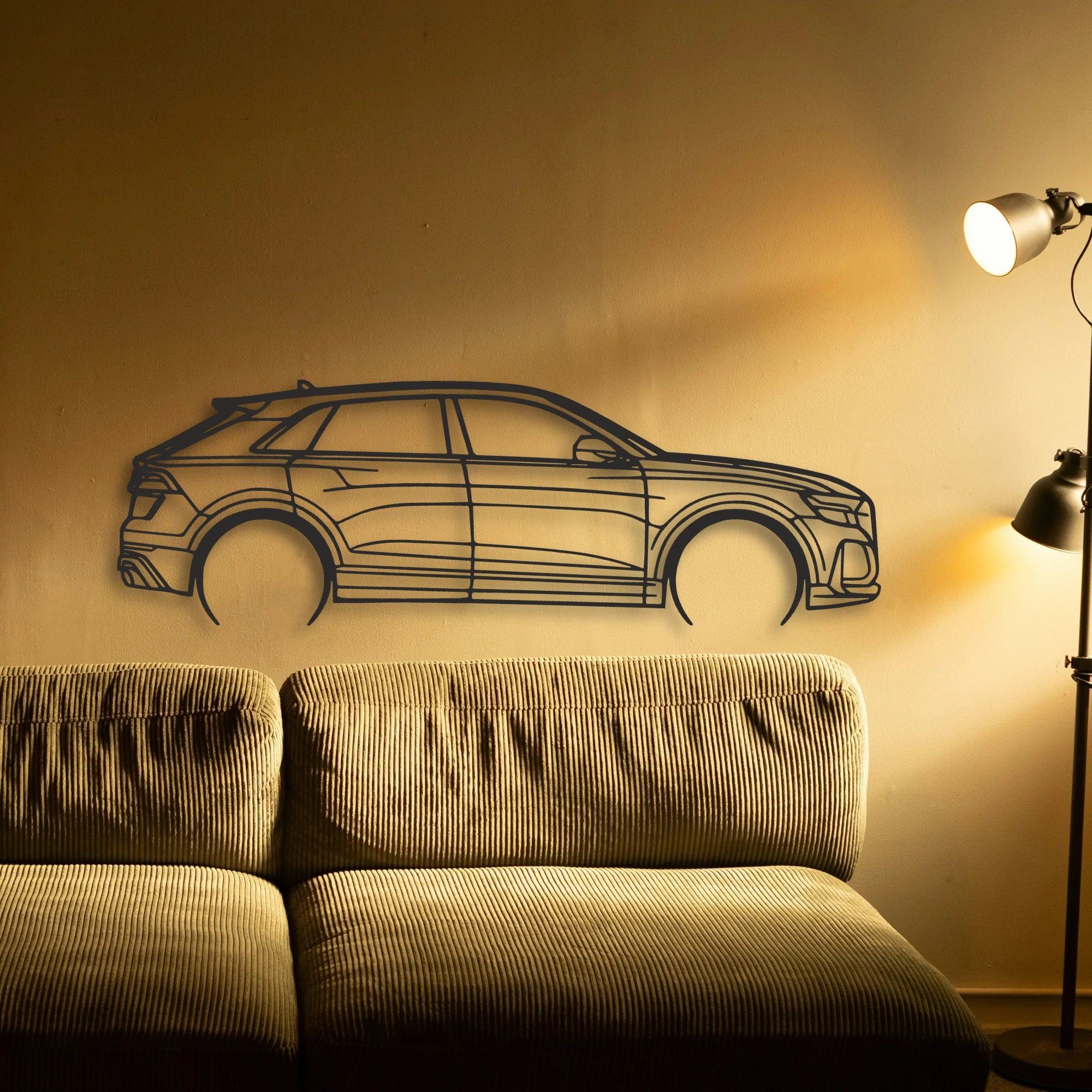 Audi Q8 Classic Silhouette Metal Wall Art - Tinvibe