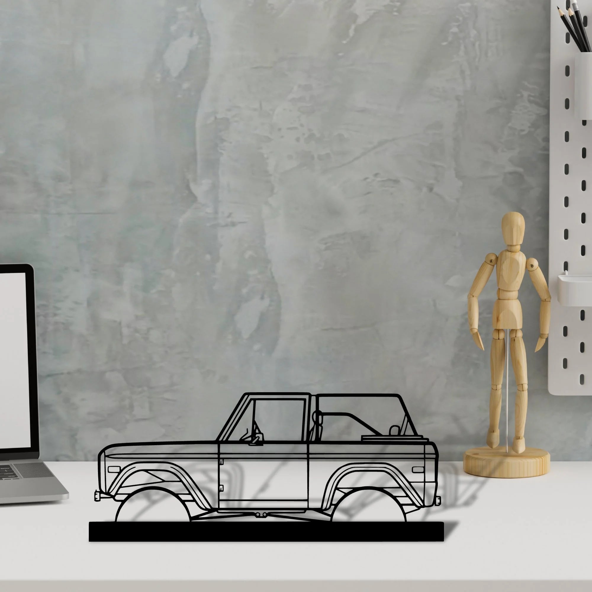 bronco-1971 Silhouette Metal Art Stand - Tinvibe