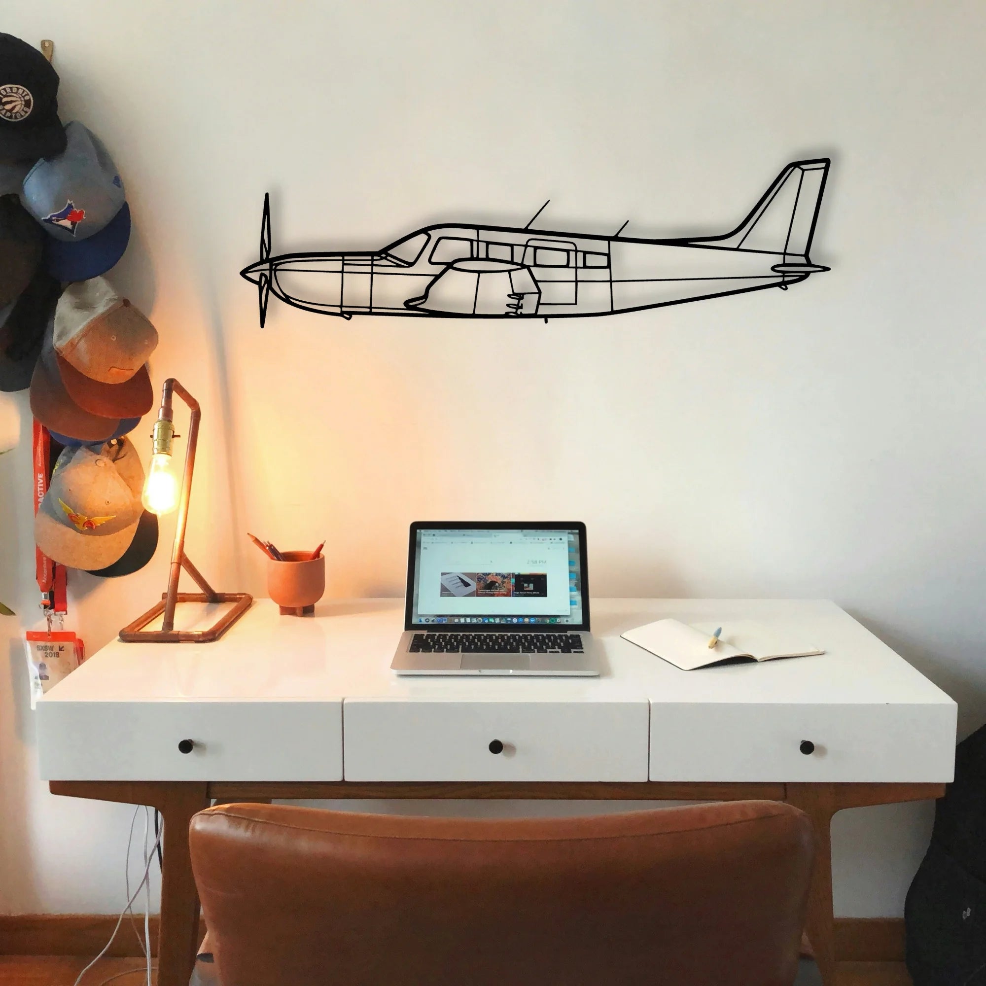 C 5 Galaxy 2 Classic Aircraft Silhouette Metal Wall Art - Tinvibe