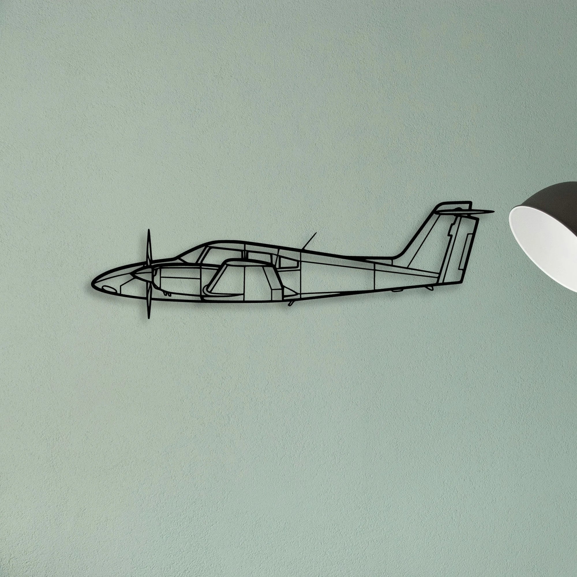 C45 H Expeditor Classic Aircraft Silhouette Metal Wall Art - Tinvibe