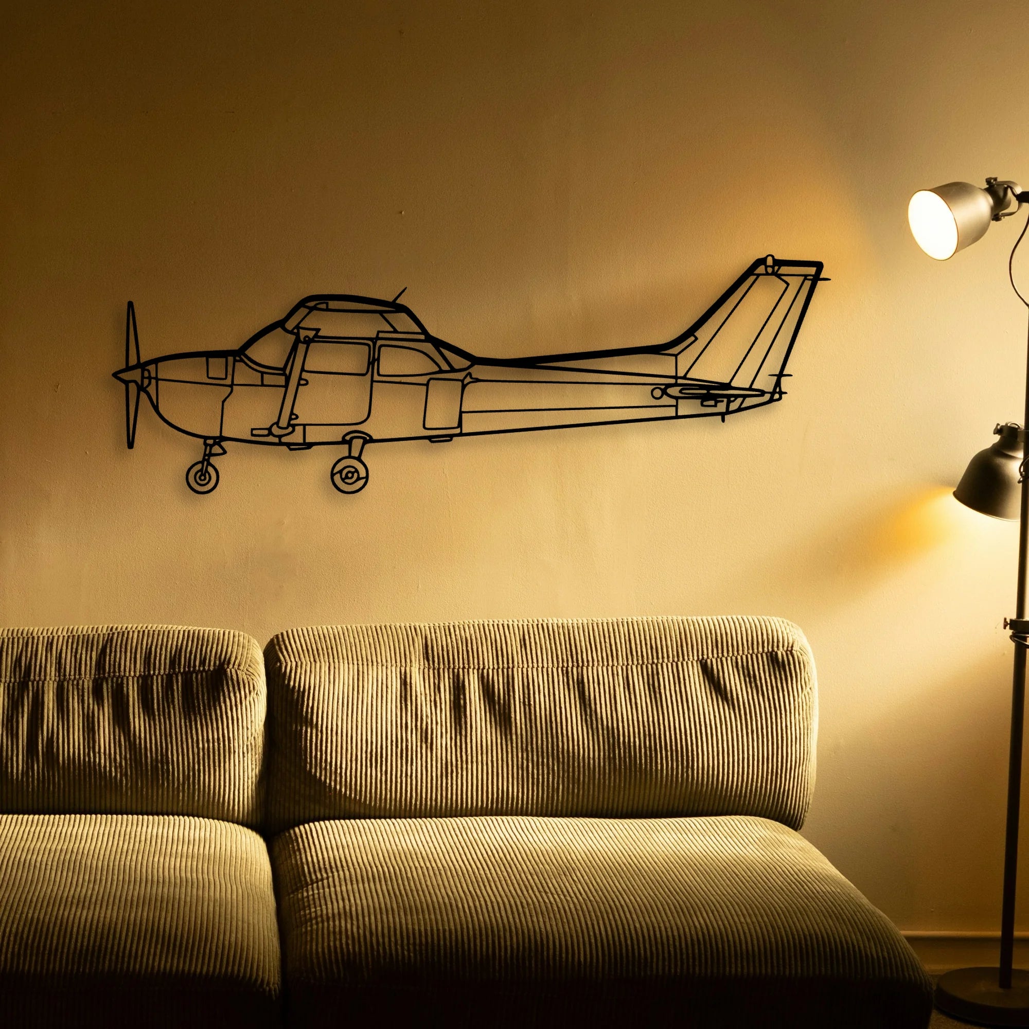 Cesna 172 Classic Aircraft Silhouette Metal Wall Art - Tinvibe