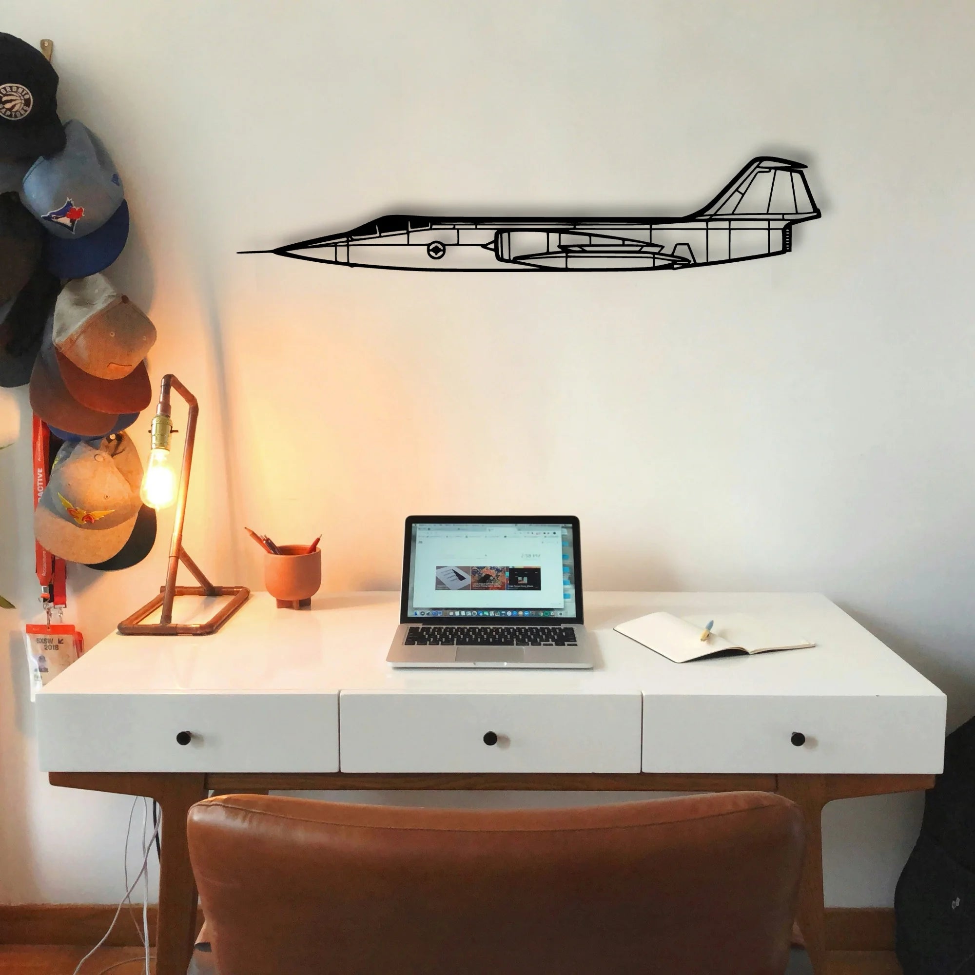 Cf 104 Classic Aircraft Silhouette Metal Wall Art - Tinvibe
