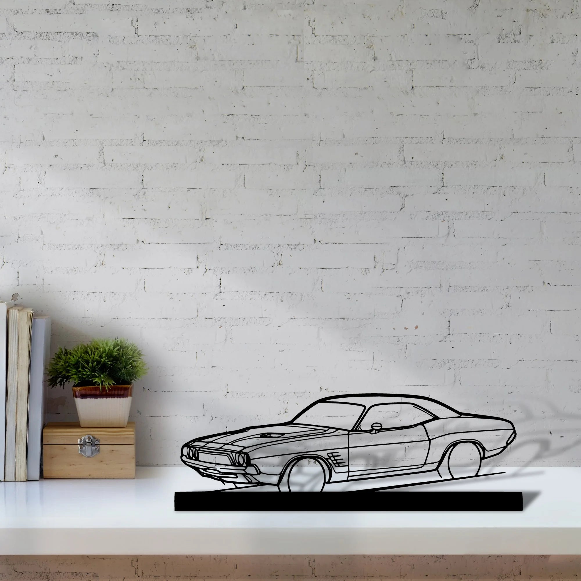 challenger-1972 Silhouette Metal Art Stand - Tinvibe