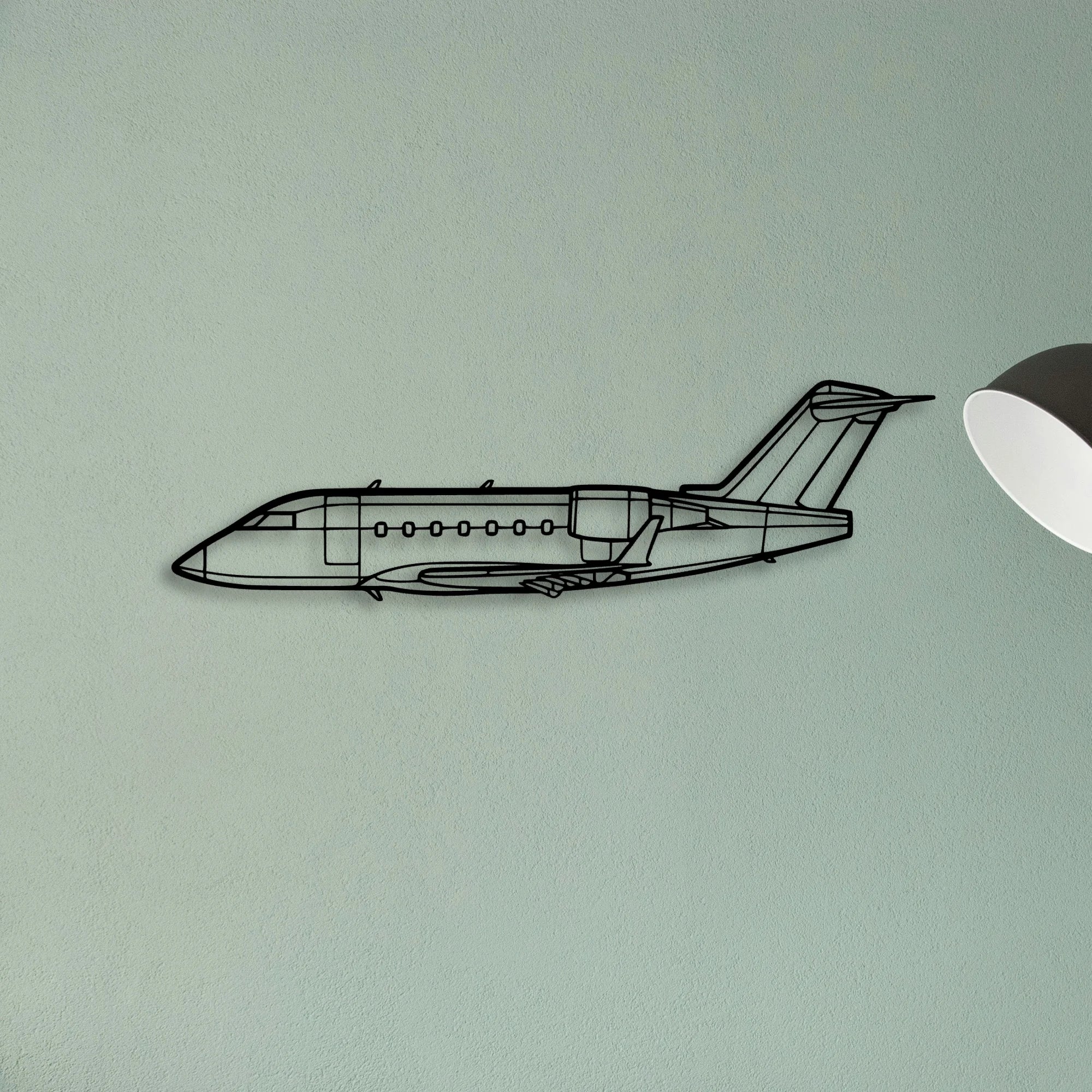 Challenger 604 Classic Aircraft Silhouette Metal Wall Art - Tinvibe