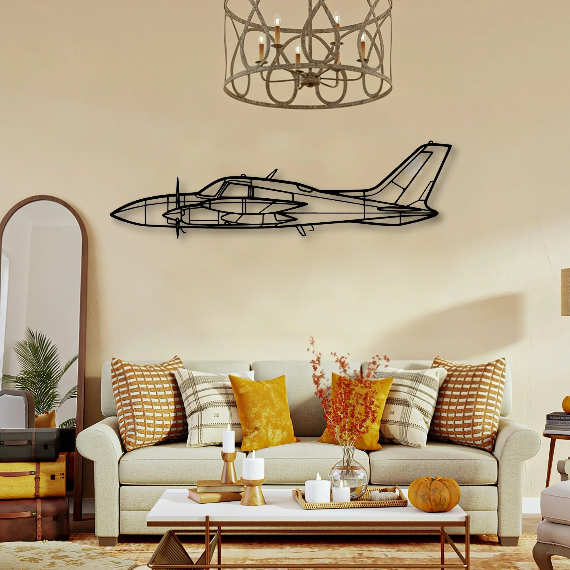 Citation M2 Classic Aircraft Silhouette Metal Wall Art - Tinvibe