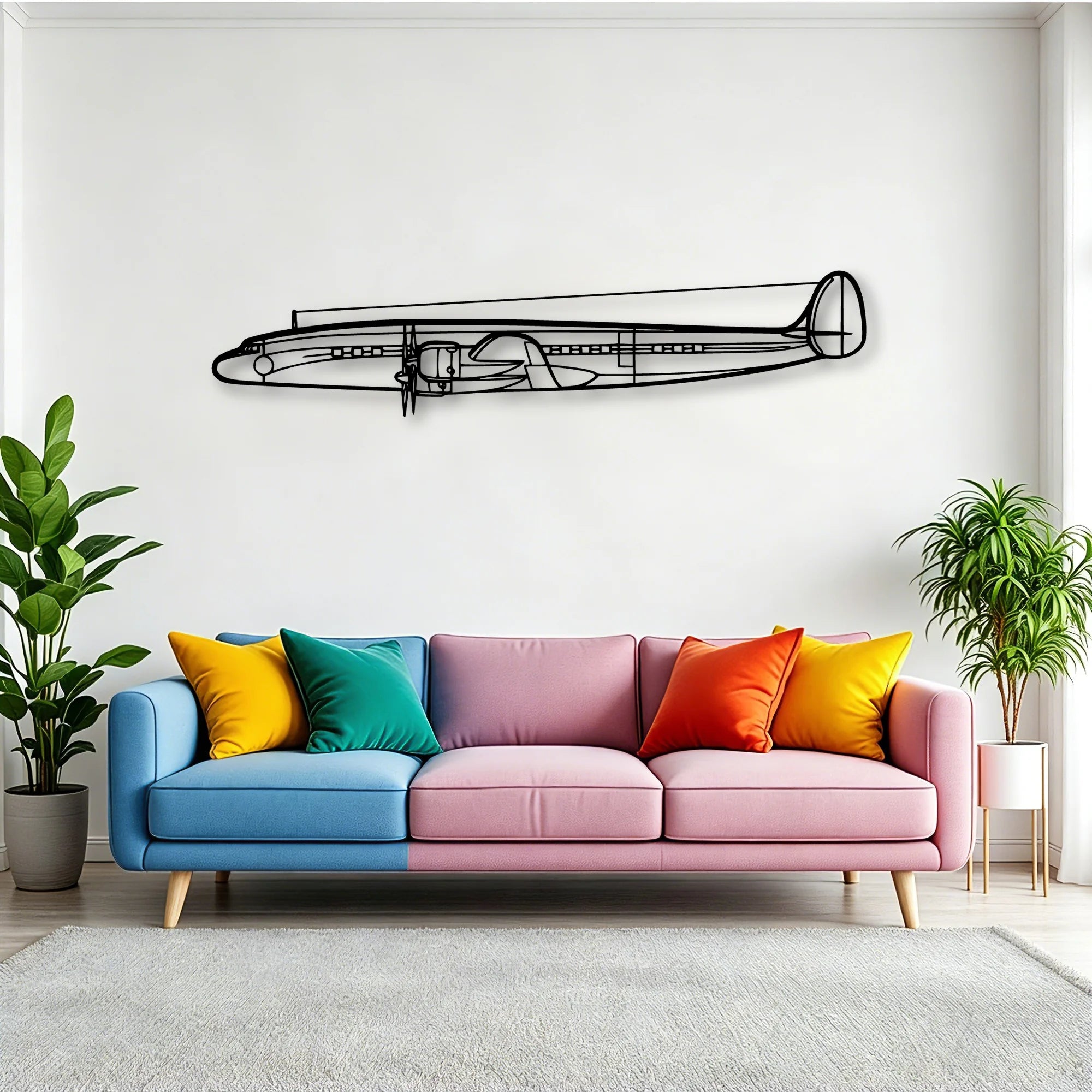 Constellation Classic Aircraft Silhouette Metal Wall Art - Tinvibe