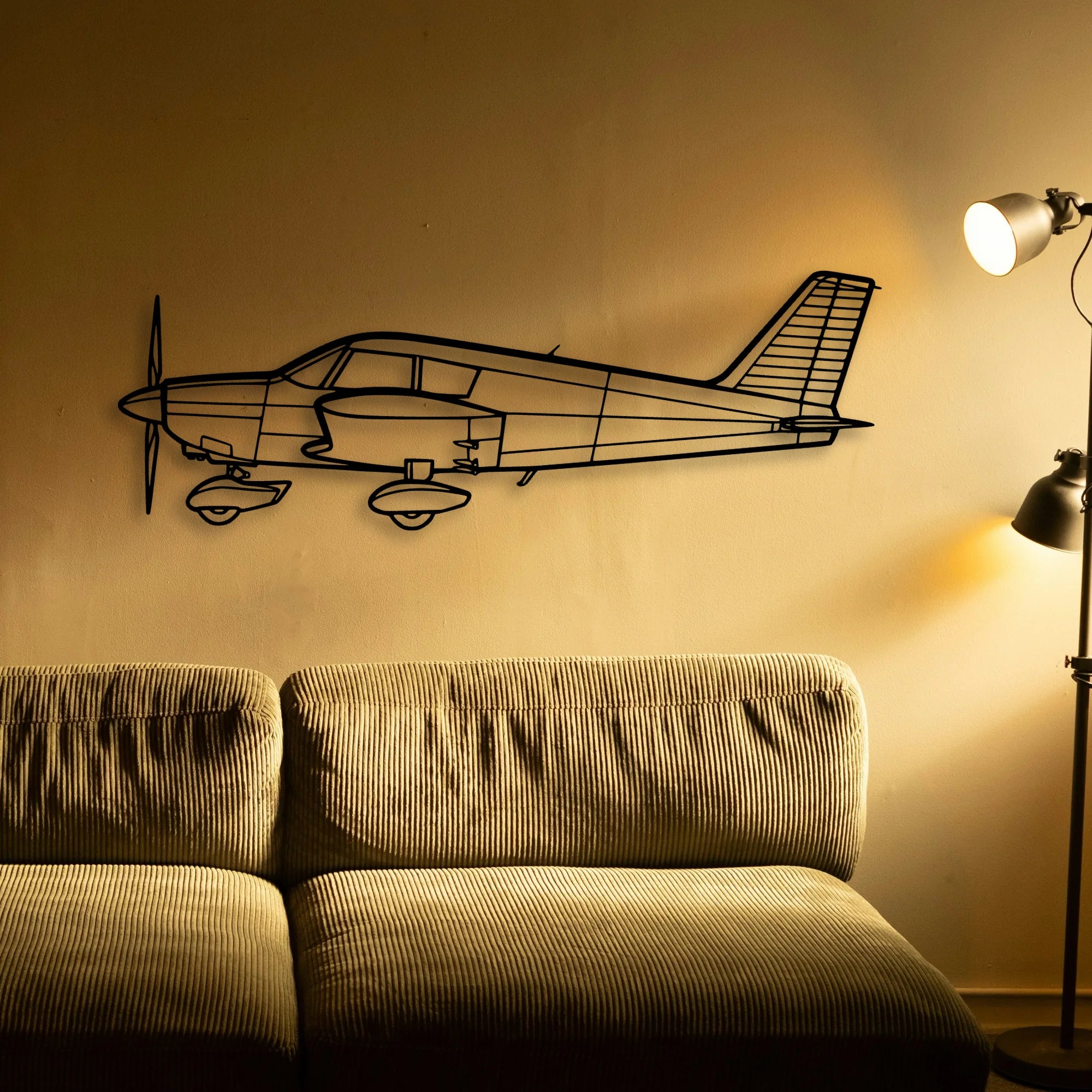 DA40 Classic Aircraft Silhouette Metal Wall Art - Tinvibe