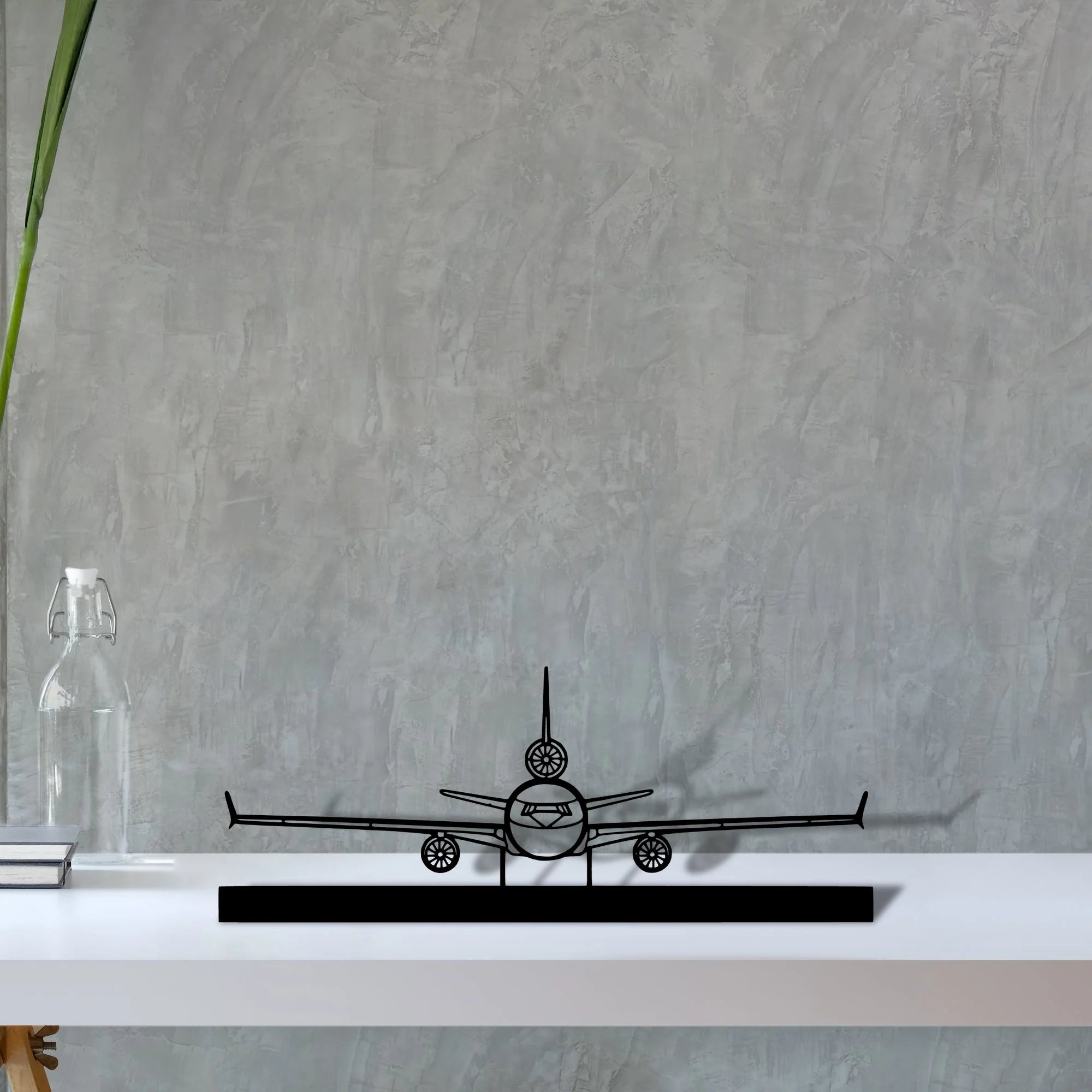 douglas-md-11-front-missiles Silhouette Metal Art Stand - Tinvibe