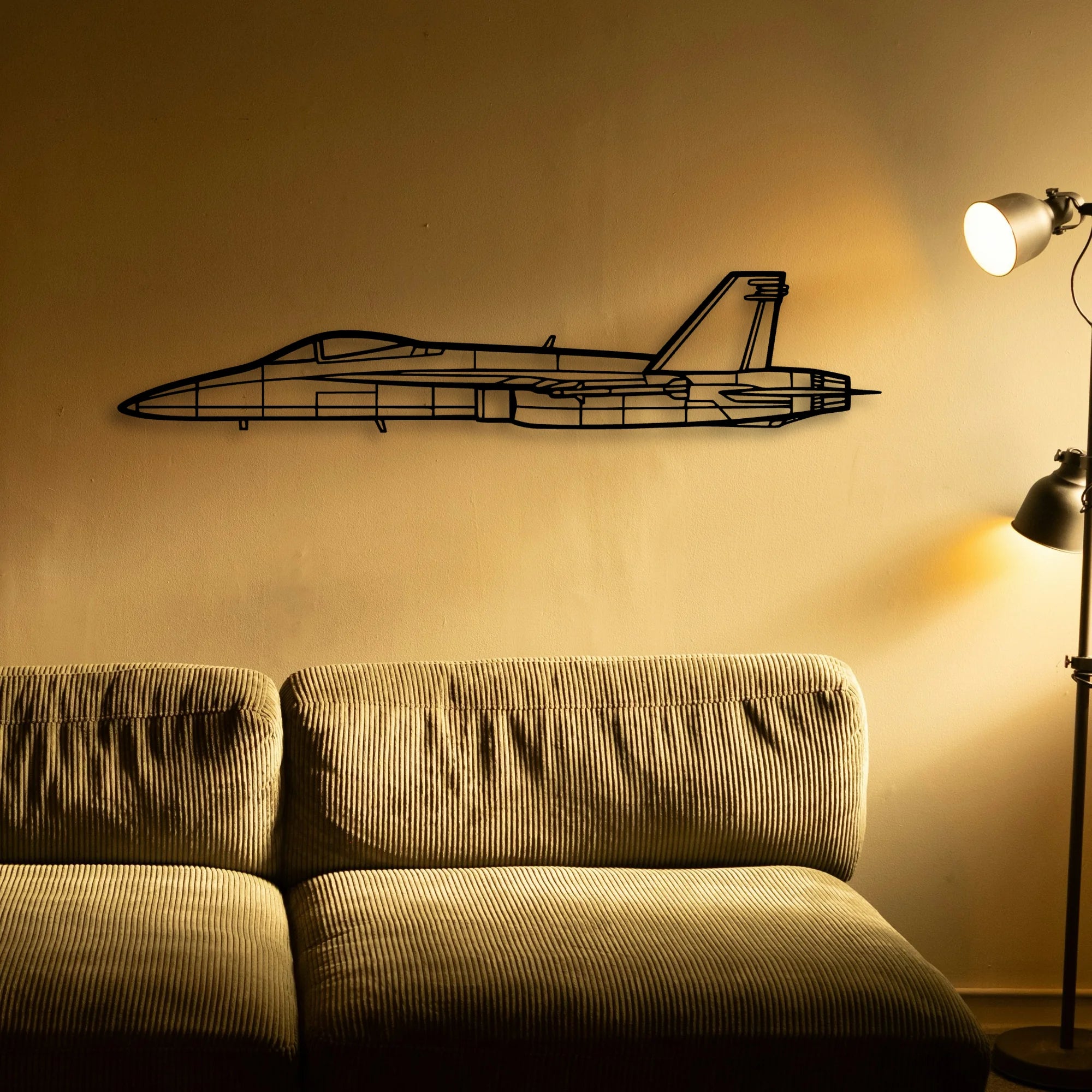 F A18 C Hornet Classic Aircraft Silhouette Metal Wall Art - Tinvibe