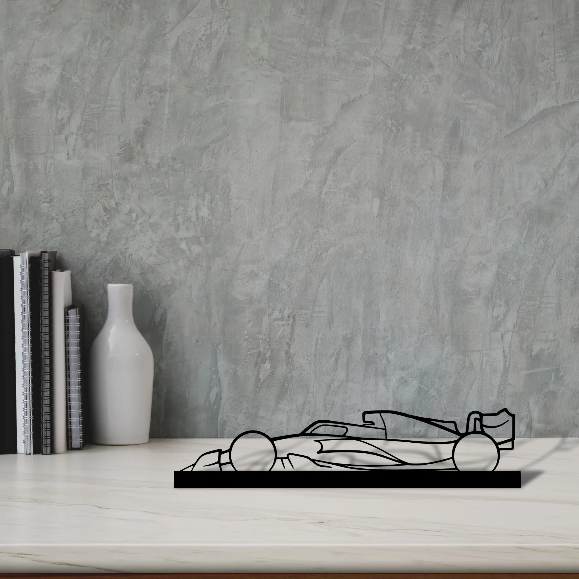 f1-2022-mercedes-3 Silhouette Metal Art Stand - Tinvibe