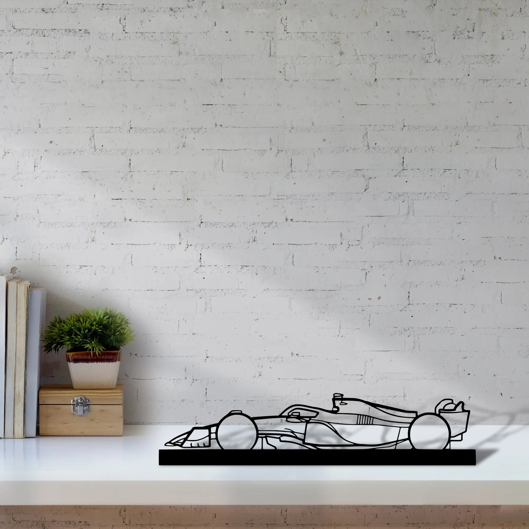 f1-2022-mercedes Silhouette Metal Art Stand - Tinvibe