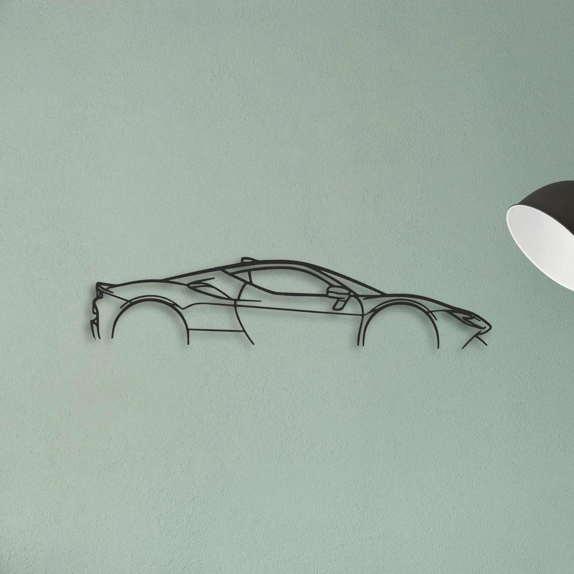 Ferrari SF90 Stradale Classic Silhouette Metal Wall Art - Tinvibe