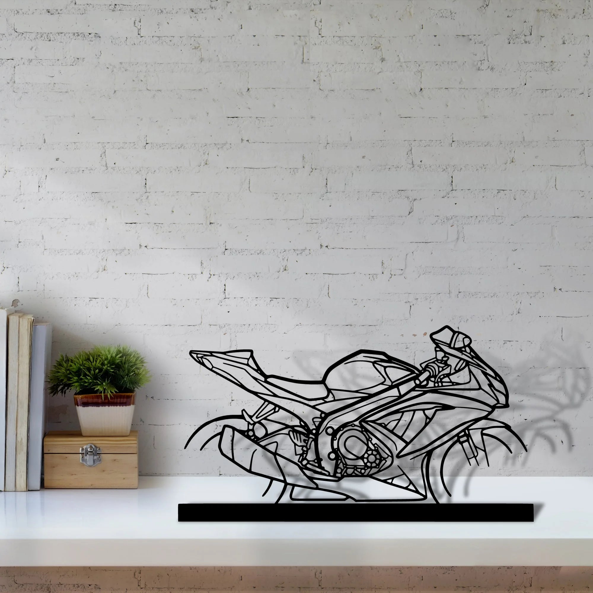 gsx-r-2 Silhouette Metal Art Stand - Tinvibe