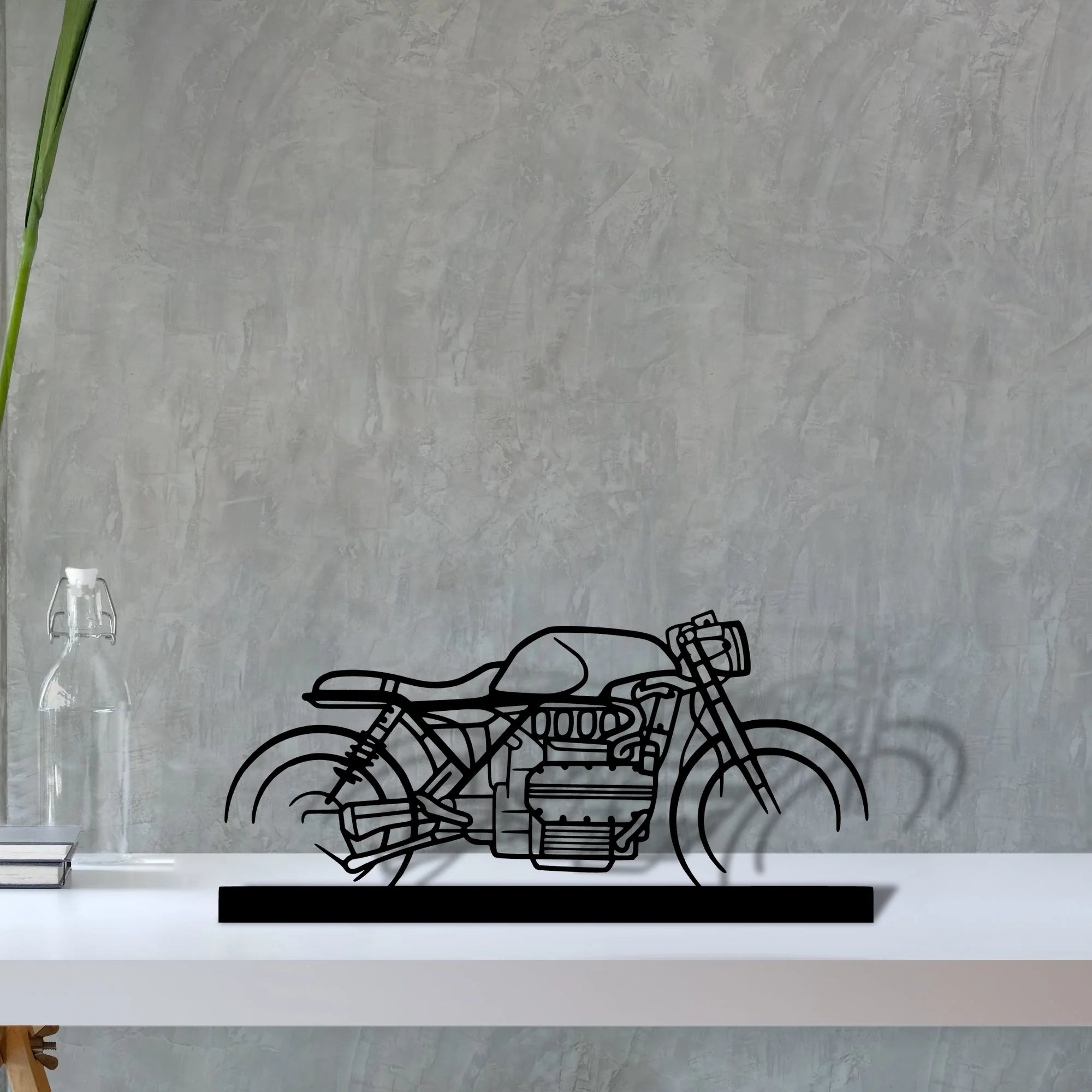 k1100-cafe-racer Silhouette Metal Art Stand - Tinvibe