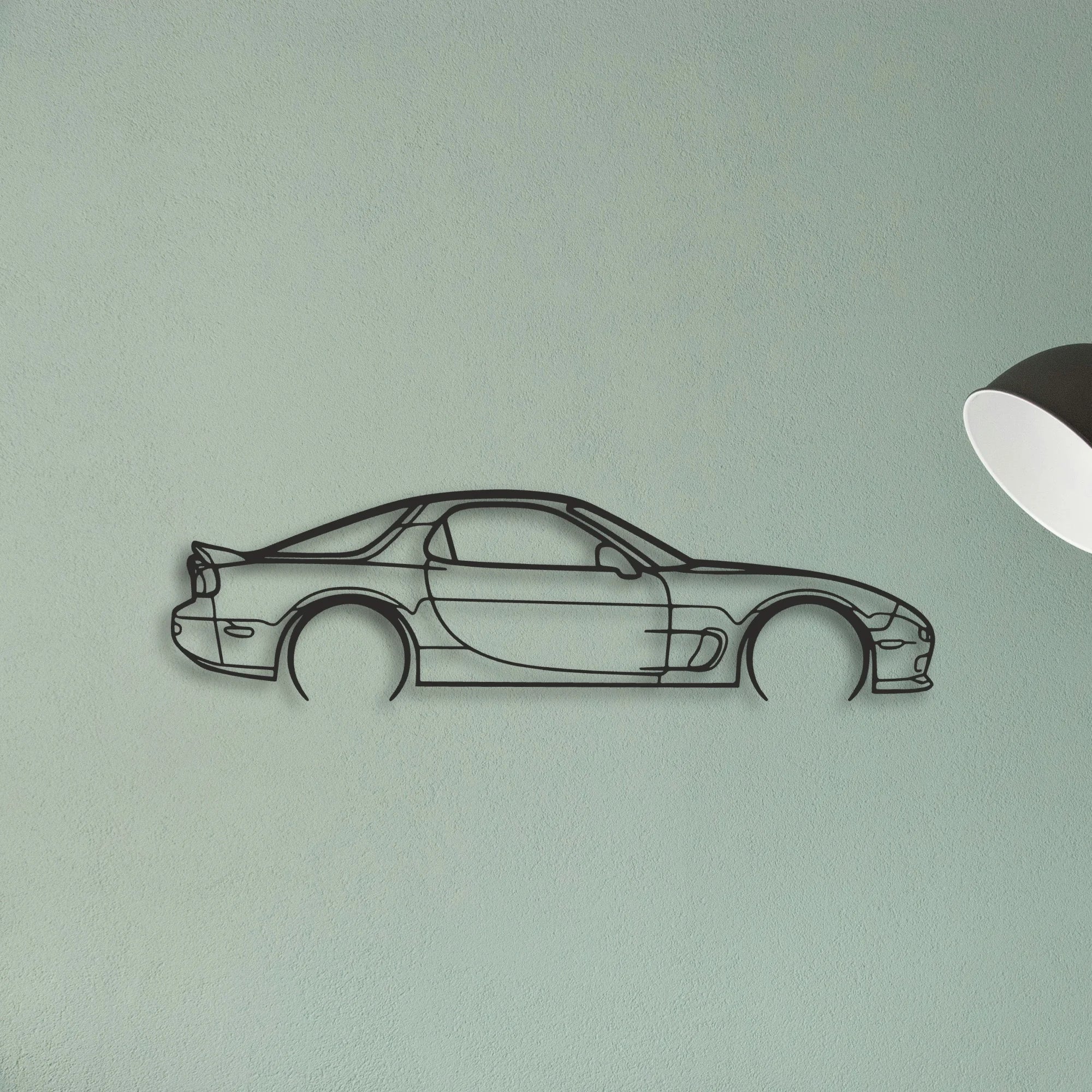 Mazda RX7 Classic Silhouette Metal Wall Art - Tinvibe