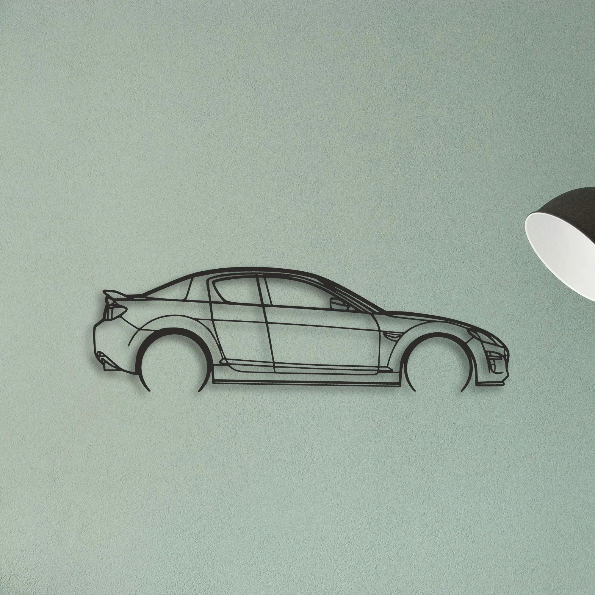 Mazda RX8 Classic Silhouette Metal Wall Art - Tinvibe