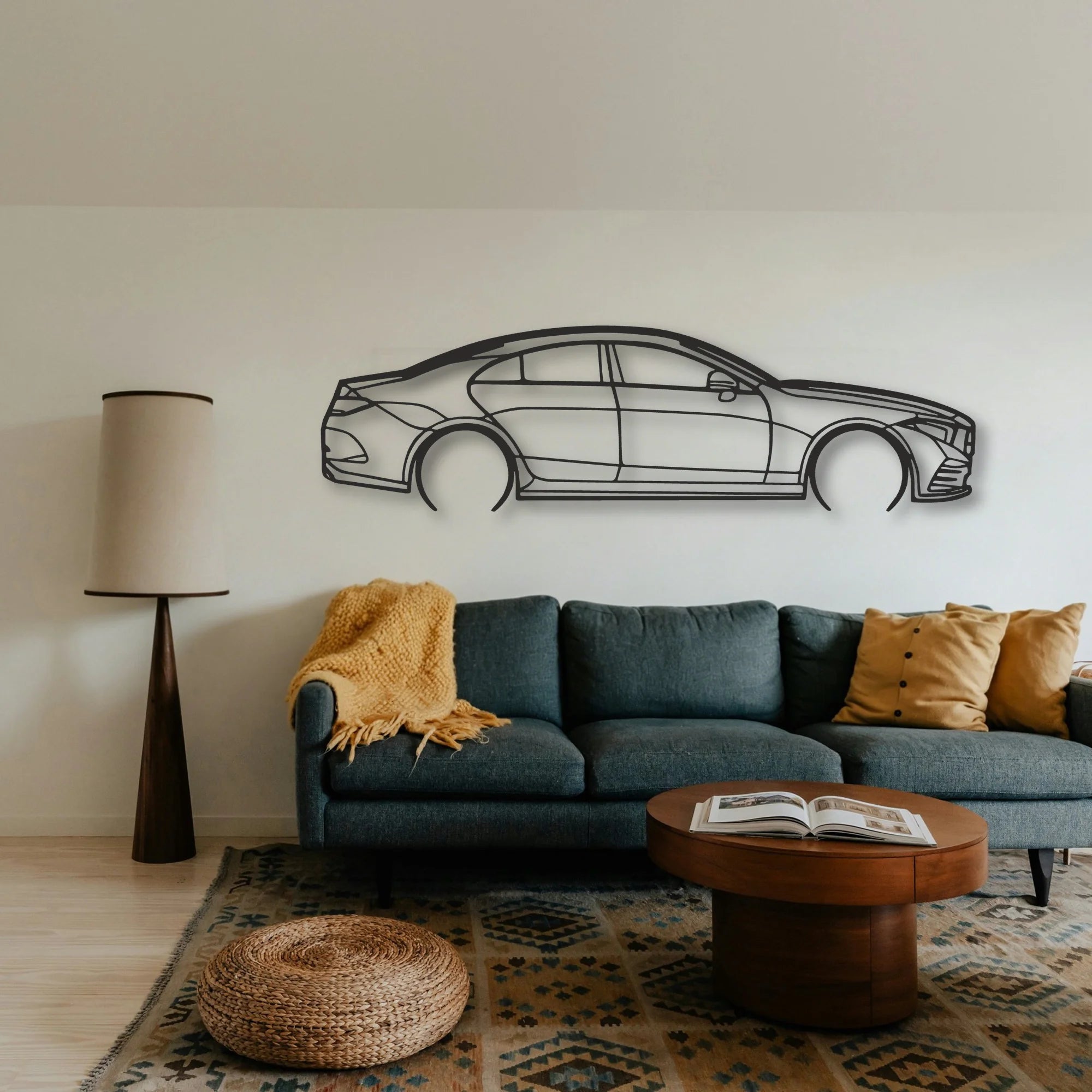 Mercedes CLS Classic Silhouette Metal Wall Art - Tinvibe