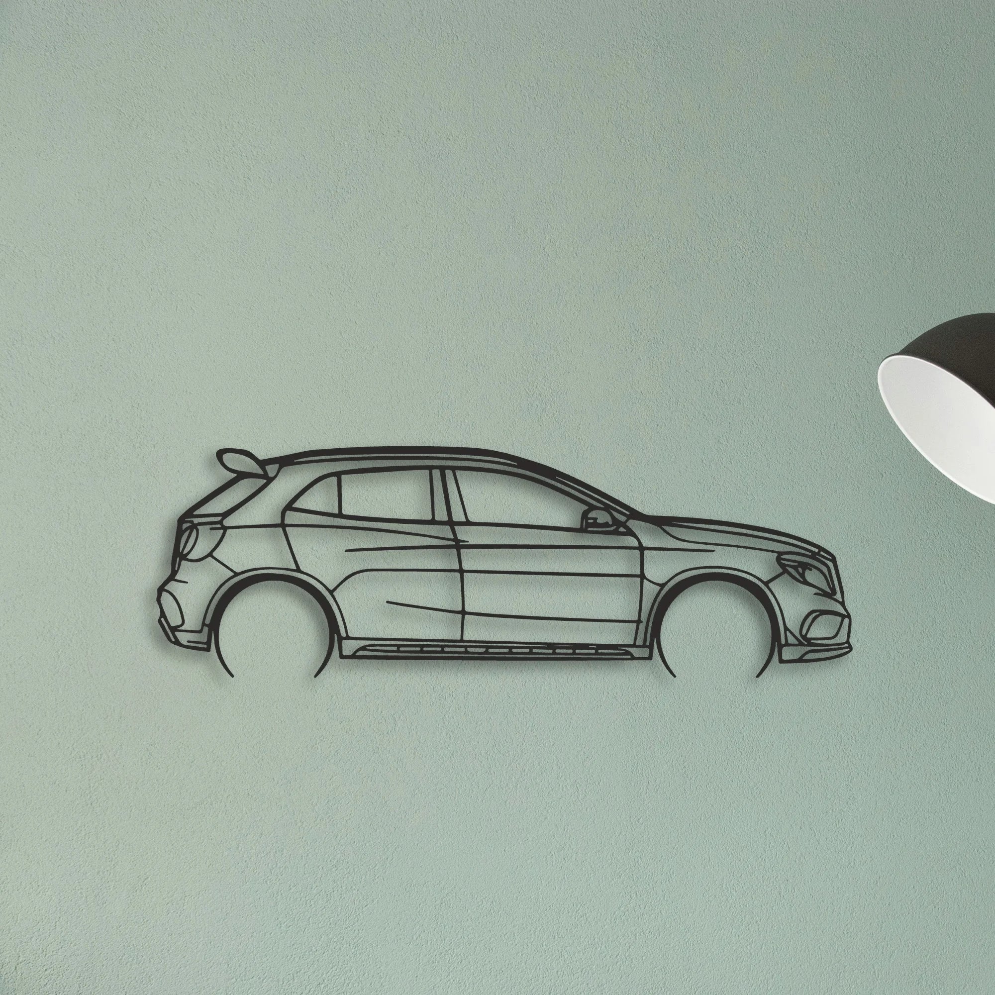 Mercedes GLA 45 Classic Silhouette Metal Wall Art - Tinvibe