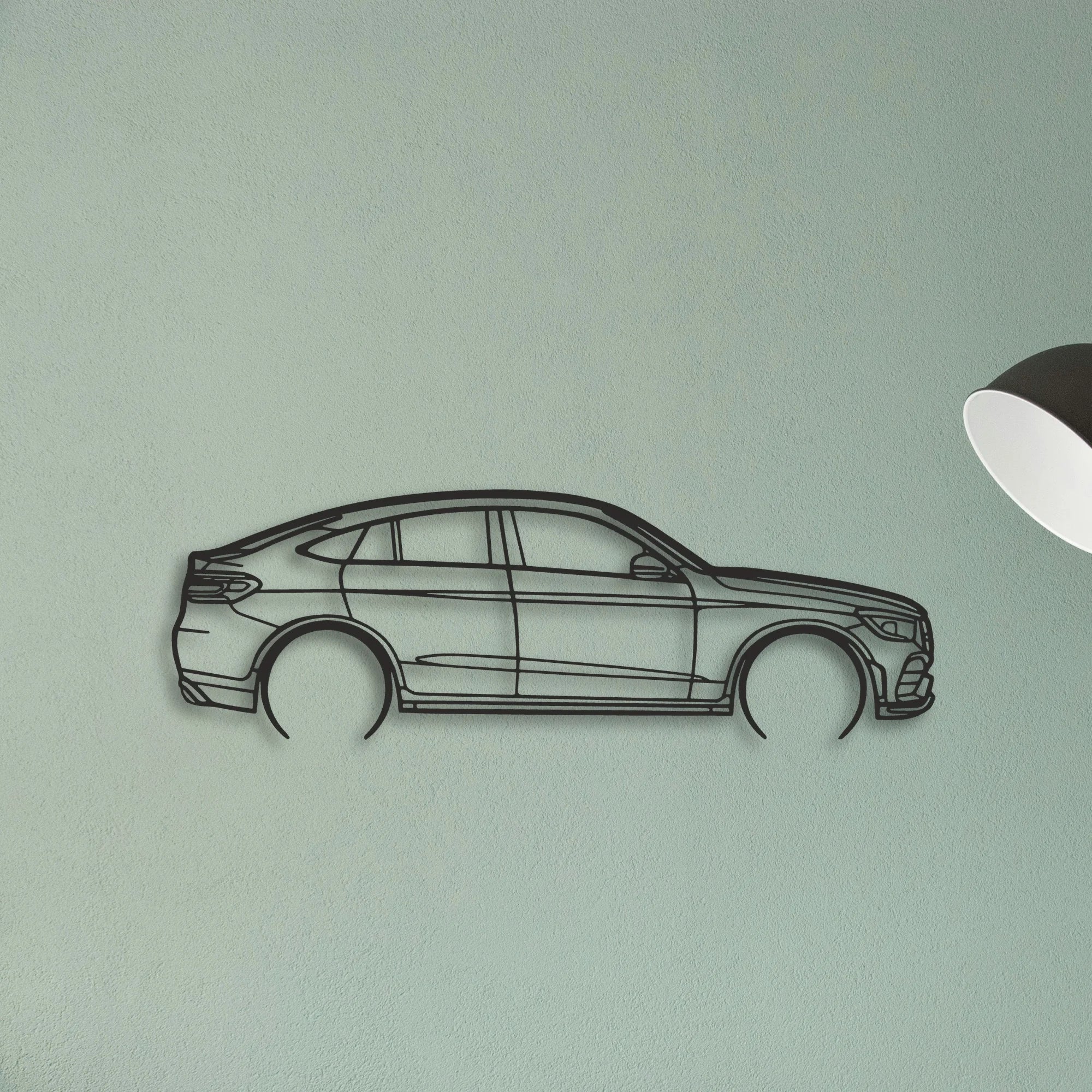 Mercedes GLC Coupe Classic Silhouette Metal Wall Art - Tinvibe