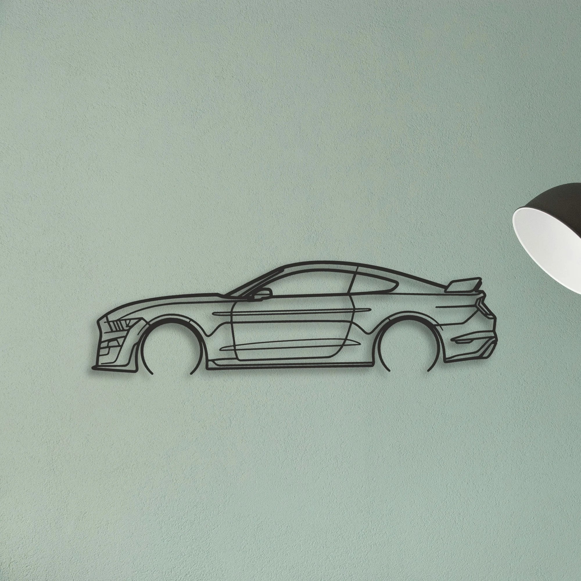 Mustang Shelby GT500 Classic Silhouette Metal Wall Art - Tinvibe