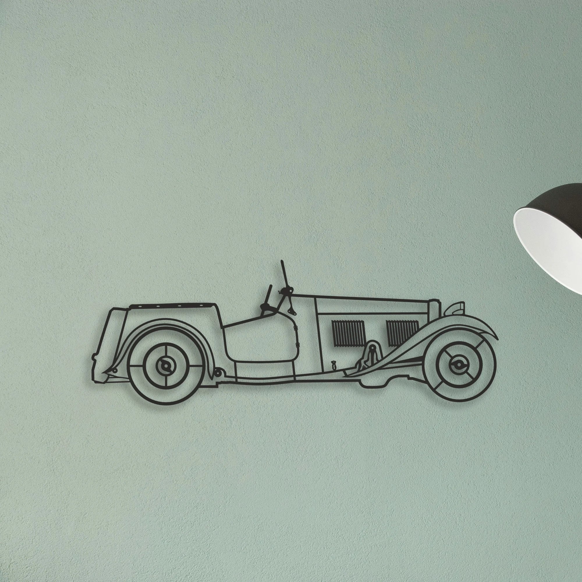 OLD Classic CAR Classic Silhouette Metal Wall Art - Tinvibe