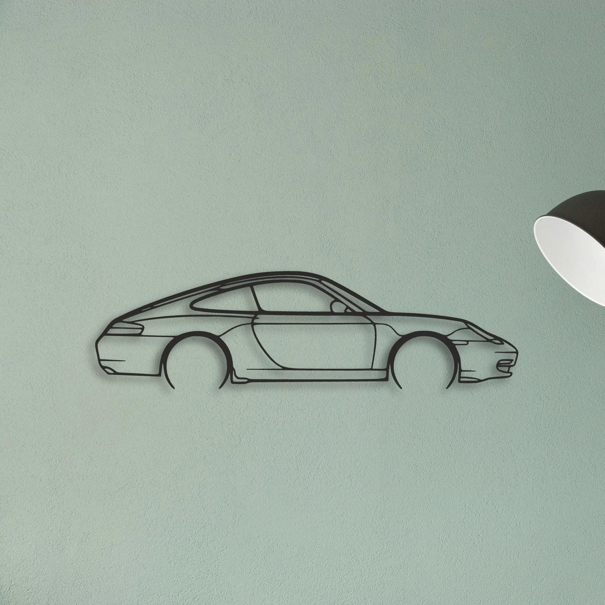 Porsche 911 Model 996 Classic Silhouette Metal Wall Art - Tinvibe