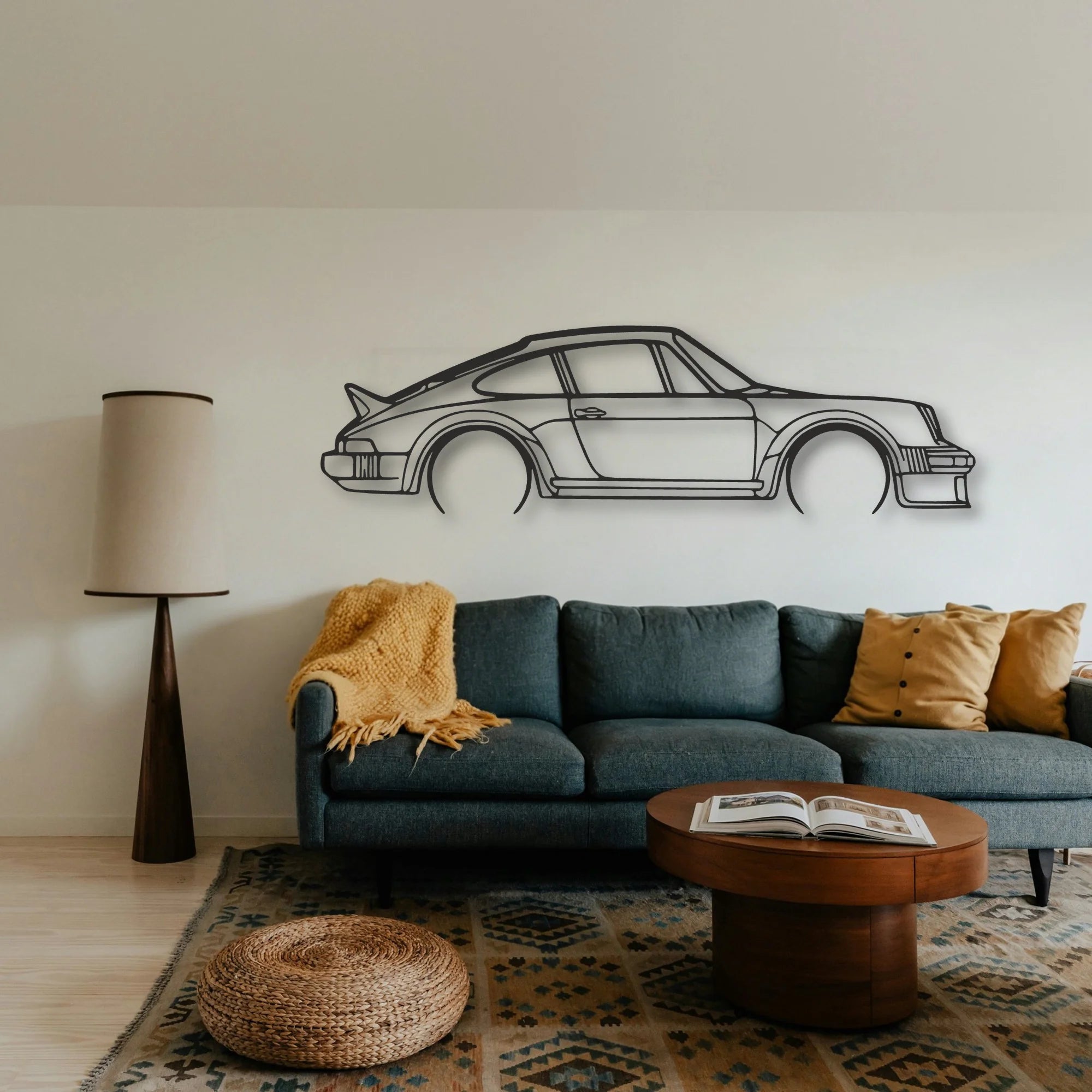 Porsche 911 SC GROUP4 Classic Silhouette Metal Wall Art - Tinvibe