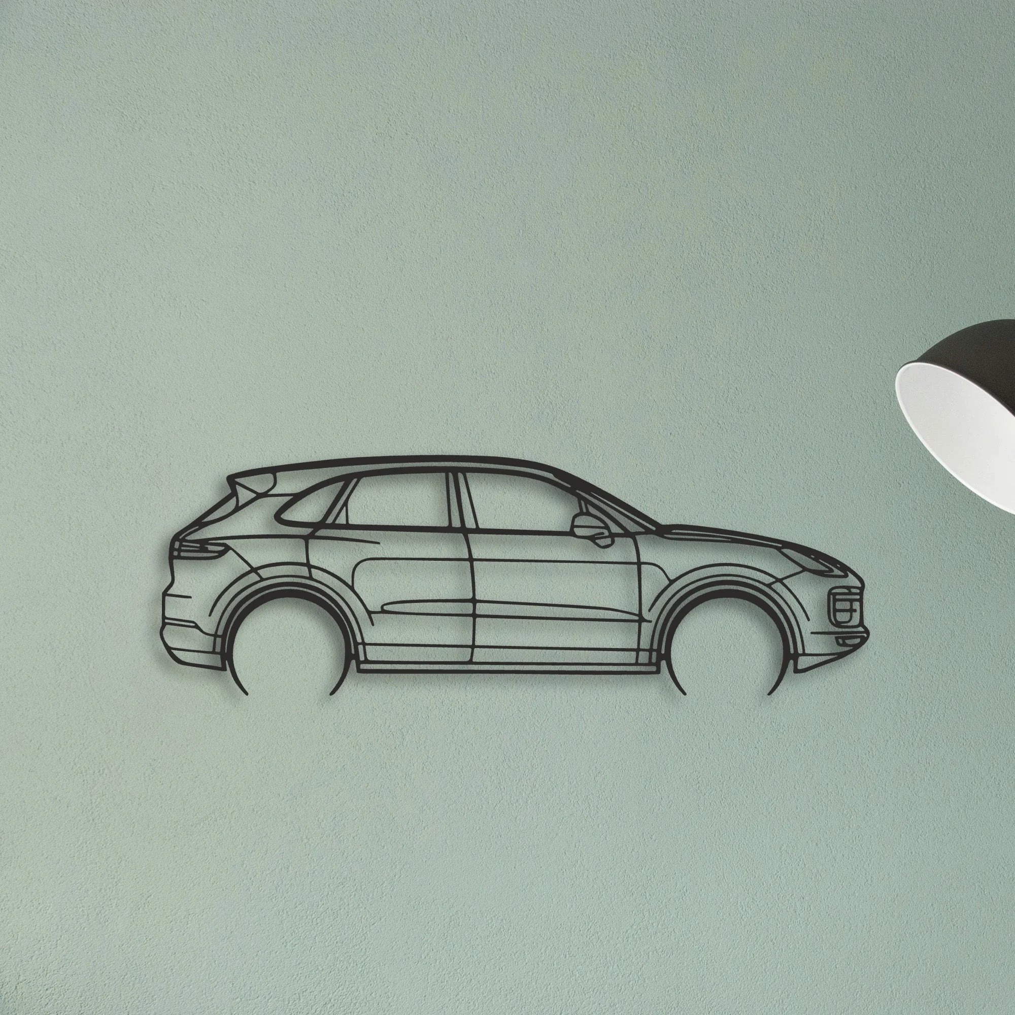 Porsche Cayenne Turbo Classic Silhouette Metal Wall Art - Tinvibe