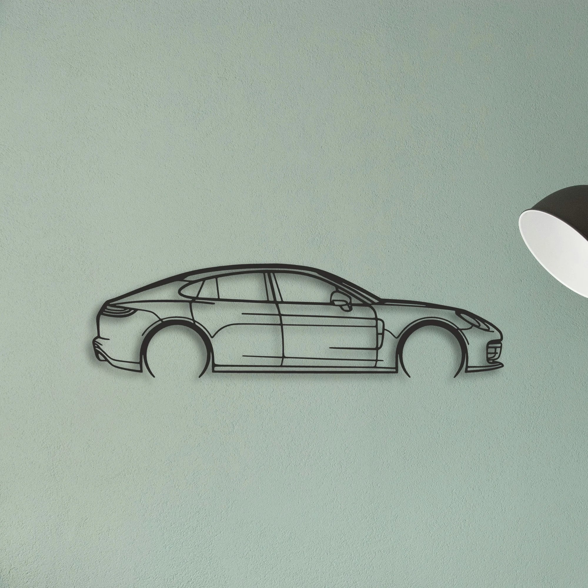Porsche Panamera GTS 2023 Classic Silhouette Metal Wall Art - Tinvibe