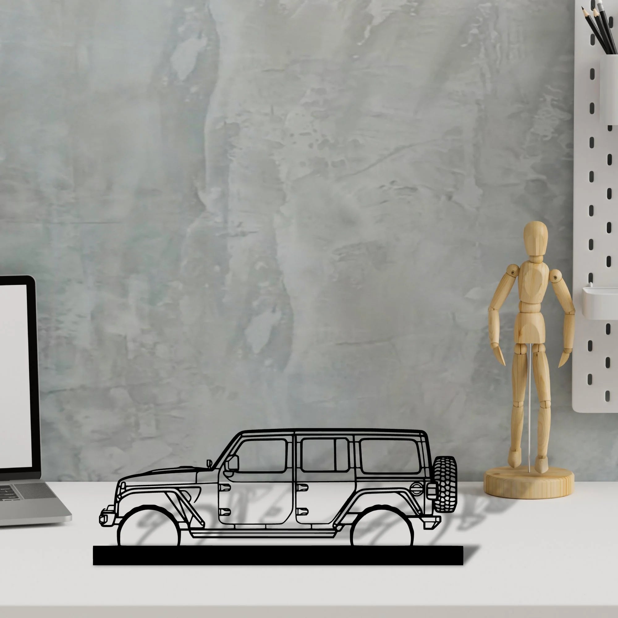 wrangler-2019 Silhouette Metal Art Stand - Tinvibe