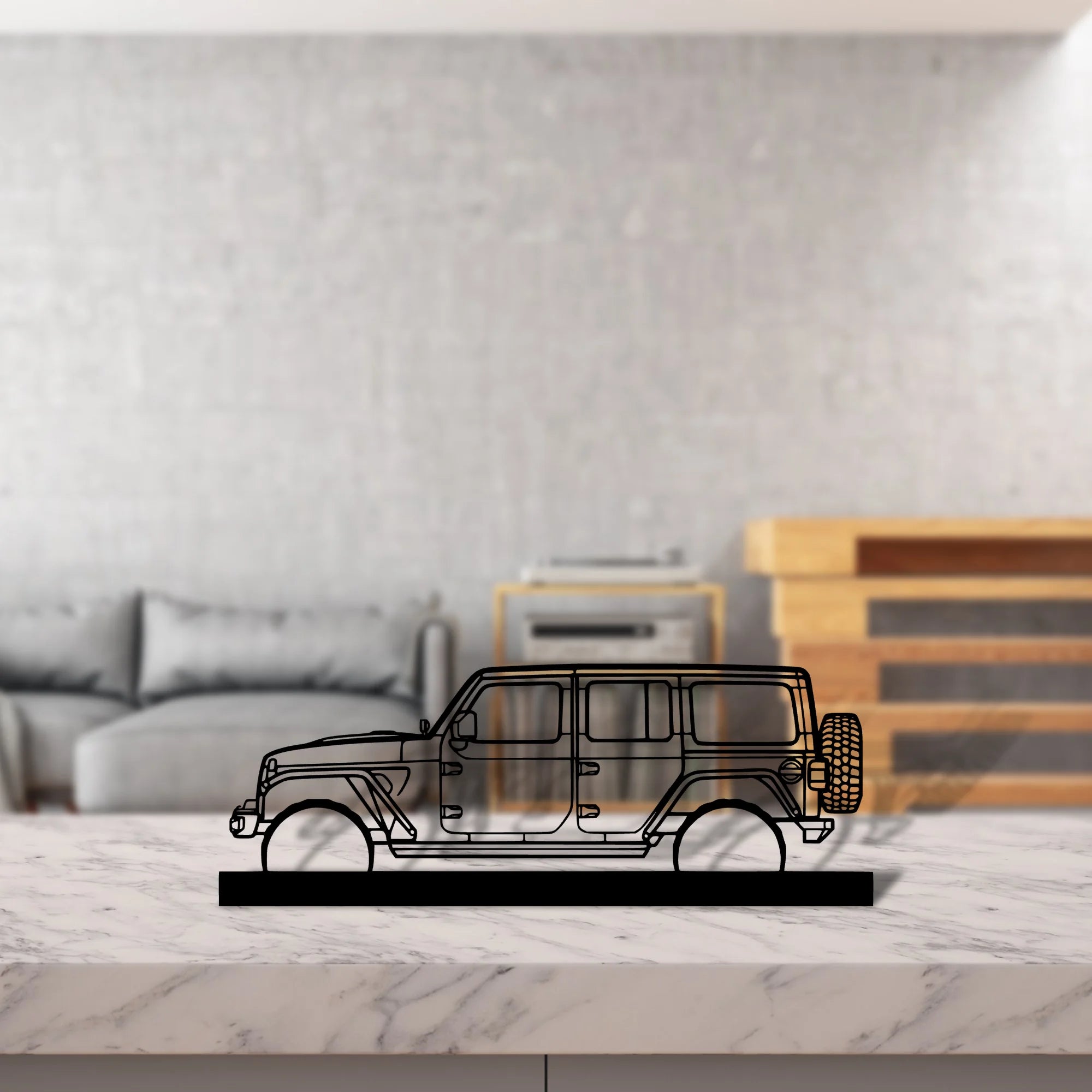 wrangler-2019 Silhouette Metal Art Stand - Tinvibe