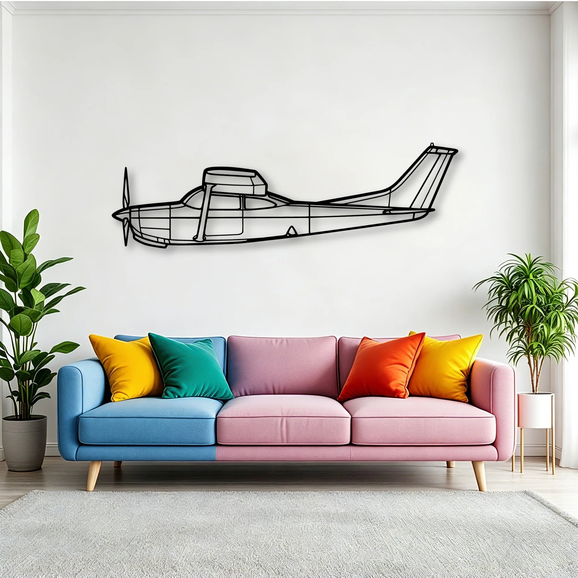 170B 5 Classic Aircraft Silhouette Metal Wall Art - Tinvibe