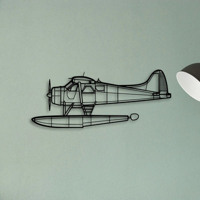 170B Float 2 Classic Aircraft Silhouette Metal Wall Art - Tinvibe