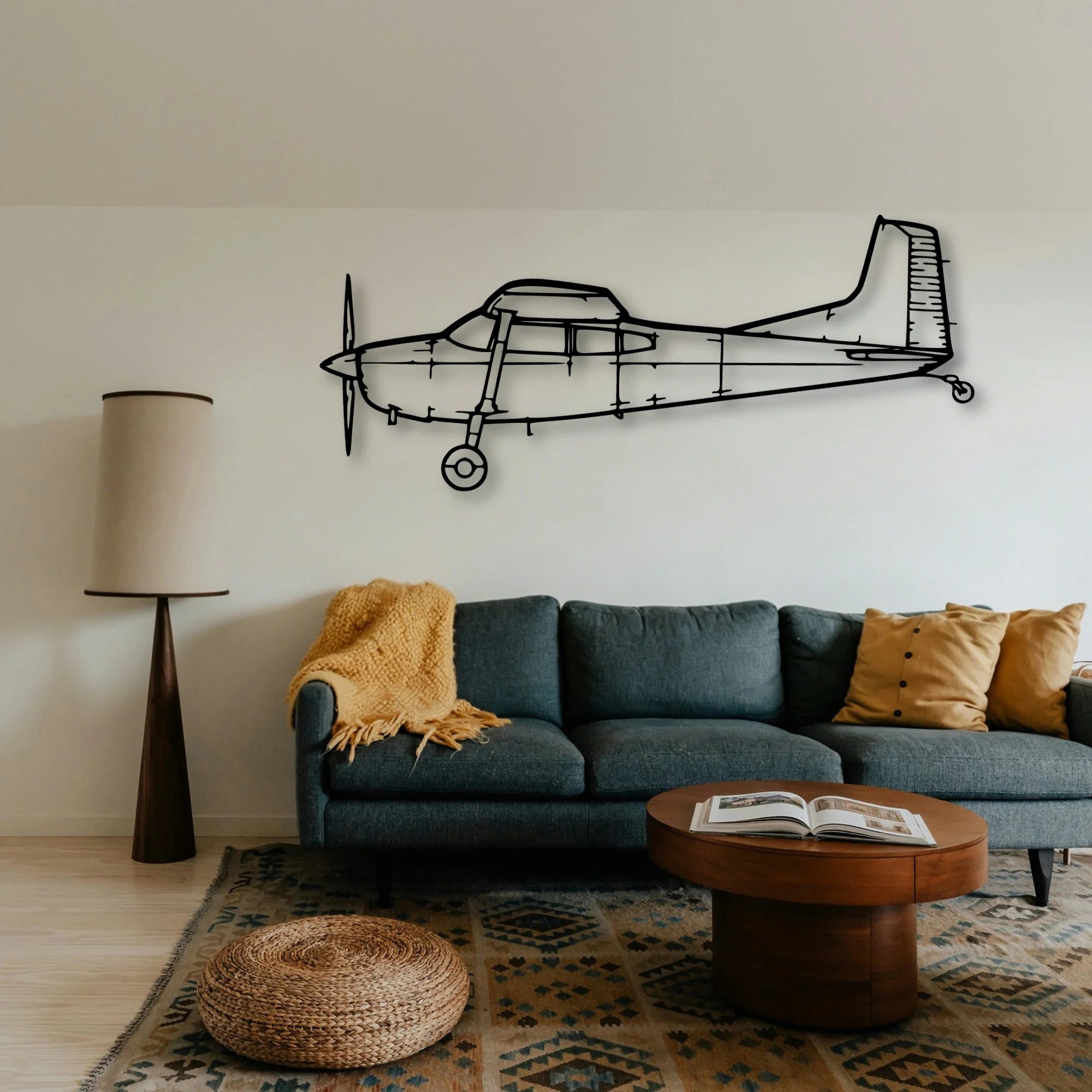 180K 2 Classic Aircraft Silhouette Metal Wall Art - Tinvibe
